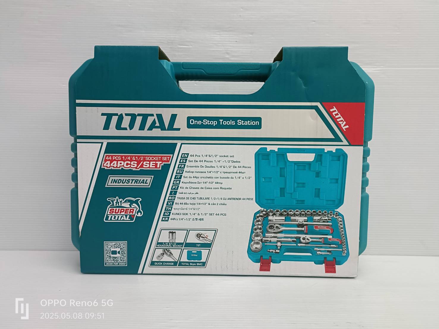 TOTAL ชุดลูกบล็อก 44ชิ้น รุ่น THT421441 ( Socket Set )