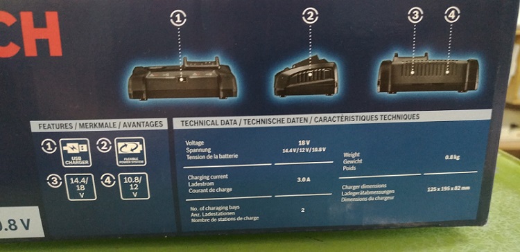 แท่นชาร์จ GAX18V-30 BOSCH 1600A011A9