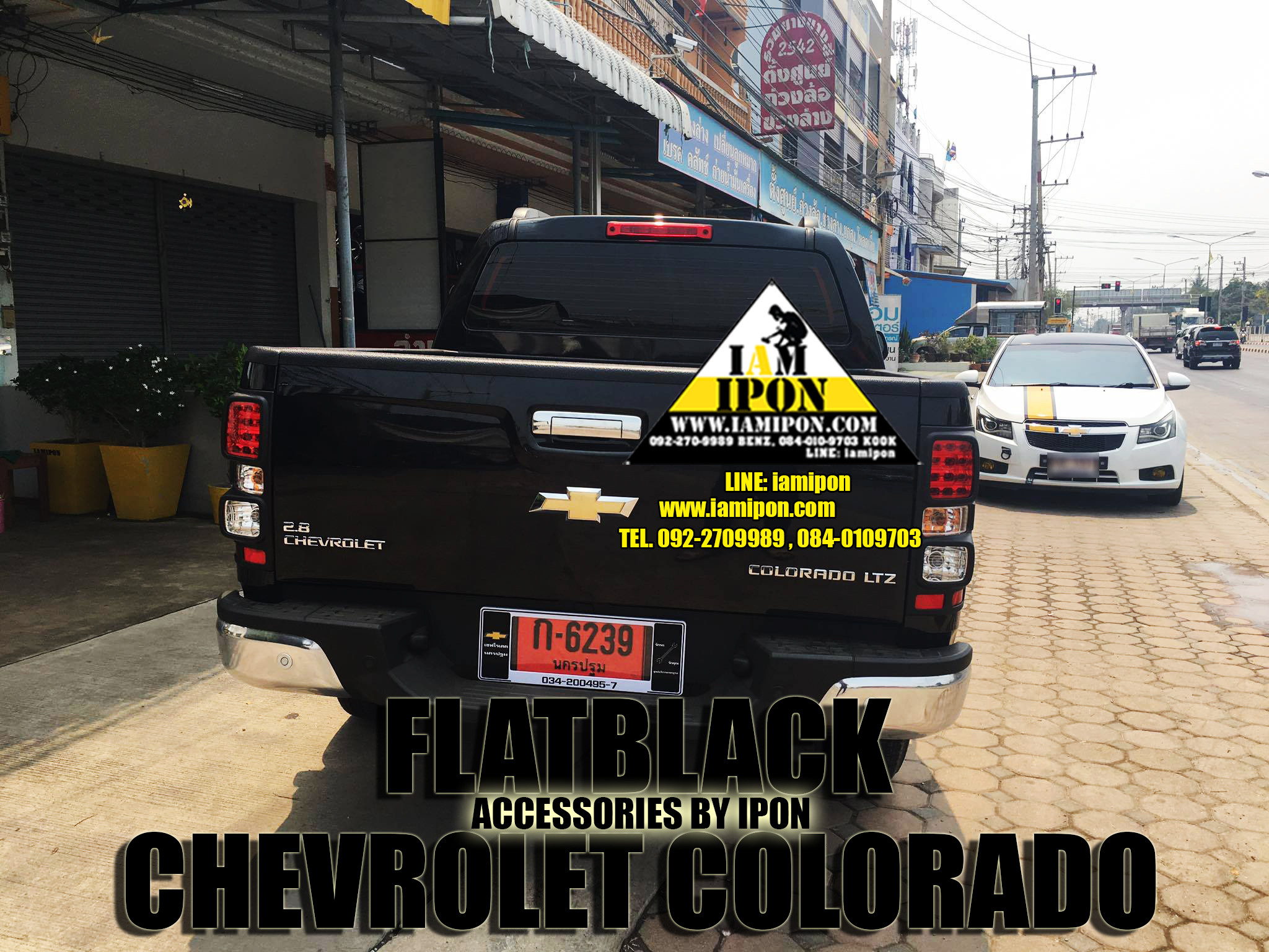 TRAIL LAMP COVER CHEVROLET ALL NEW COLORADO 2012 FLATBLACK ครอบไฟท้ายดำด้านเชฟโรเลตออนิวโคโลราโด 2012