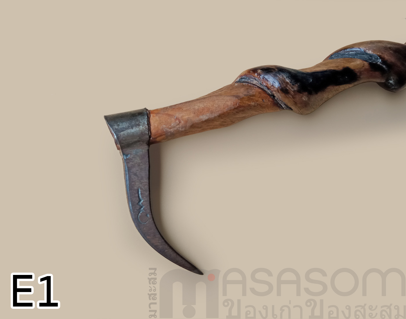 ขอสับช้างด้ามไม้เถาวัลย์รัดเกลียว