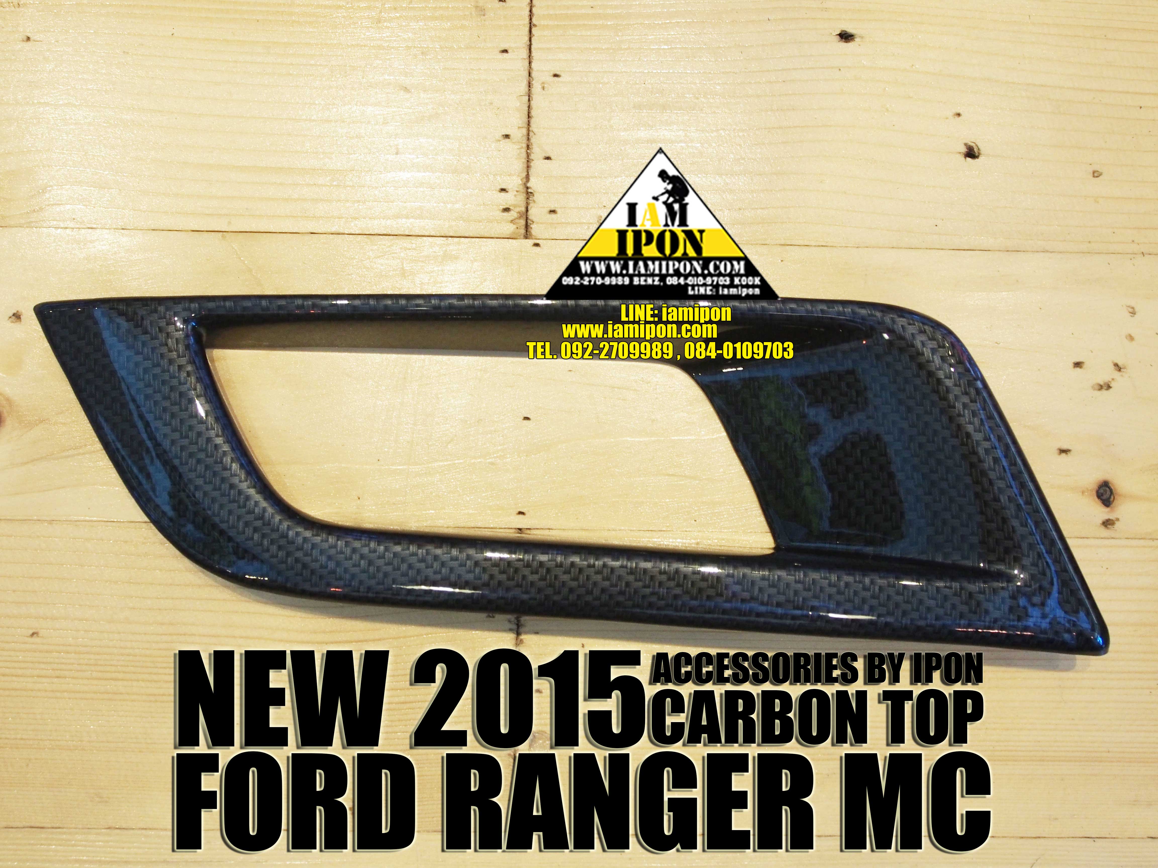 SPOTLIGHT COVER FORD RANGER WILDTRAK TOP MC CARBON ครอบสปอร์ตไลค์คาร์บอนฟอร์ดเรนเจอร์วายแทรกตัวท้อป MC