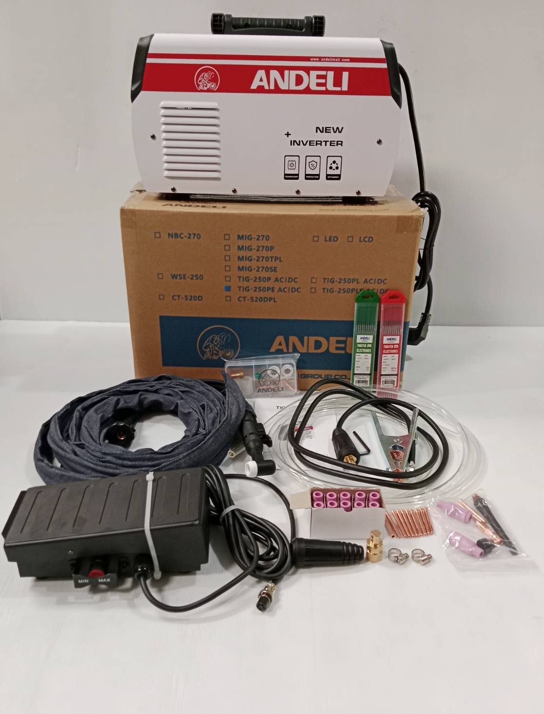 เครื่องเชื่อมอลูมิเนียม กระแสACDC ระบบ 3 in 1 TIG-250PE ANDELI