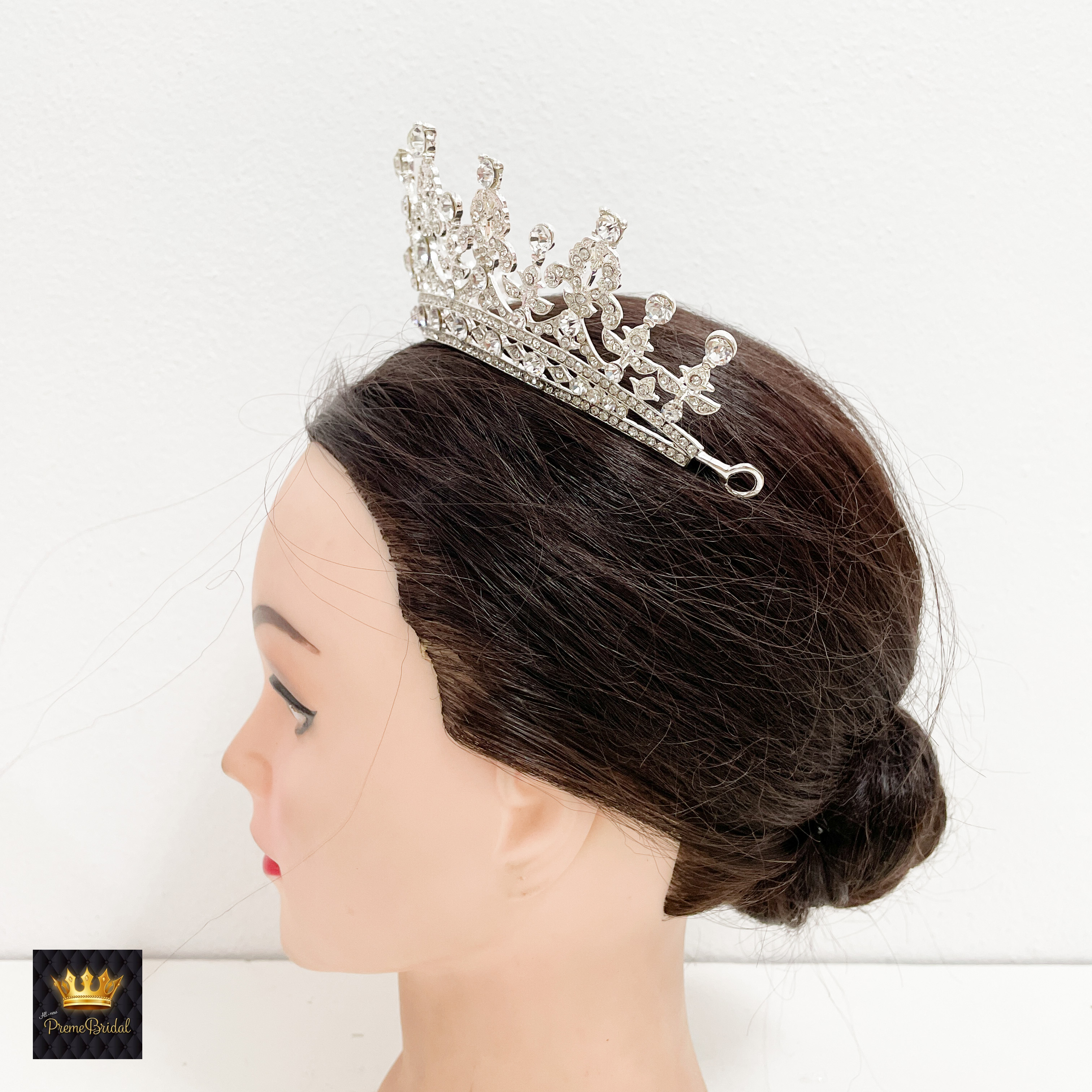 (พร้อมส่ง) เทียร่า 016 สีเงิน มงกุฎนางงาม มงกุฎเจ้าหญิง งานสวย ปราณีต QCเพชรทุกเม็ด สินค้าพร้อมส่งจากไทย