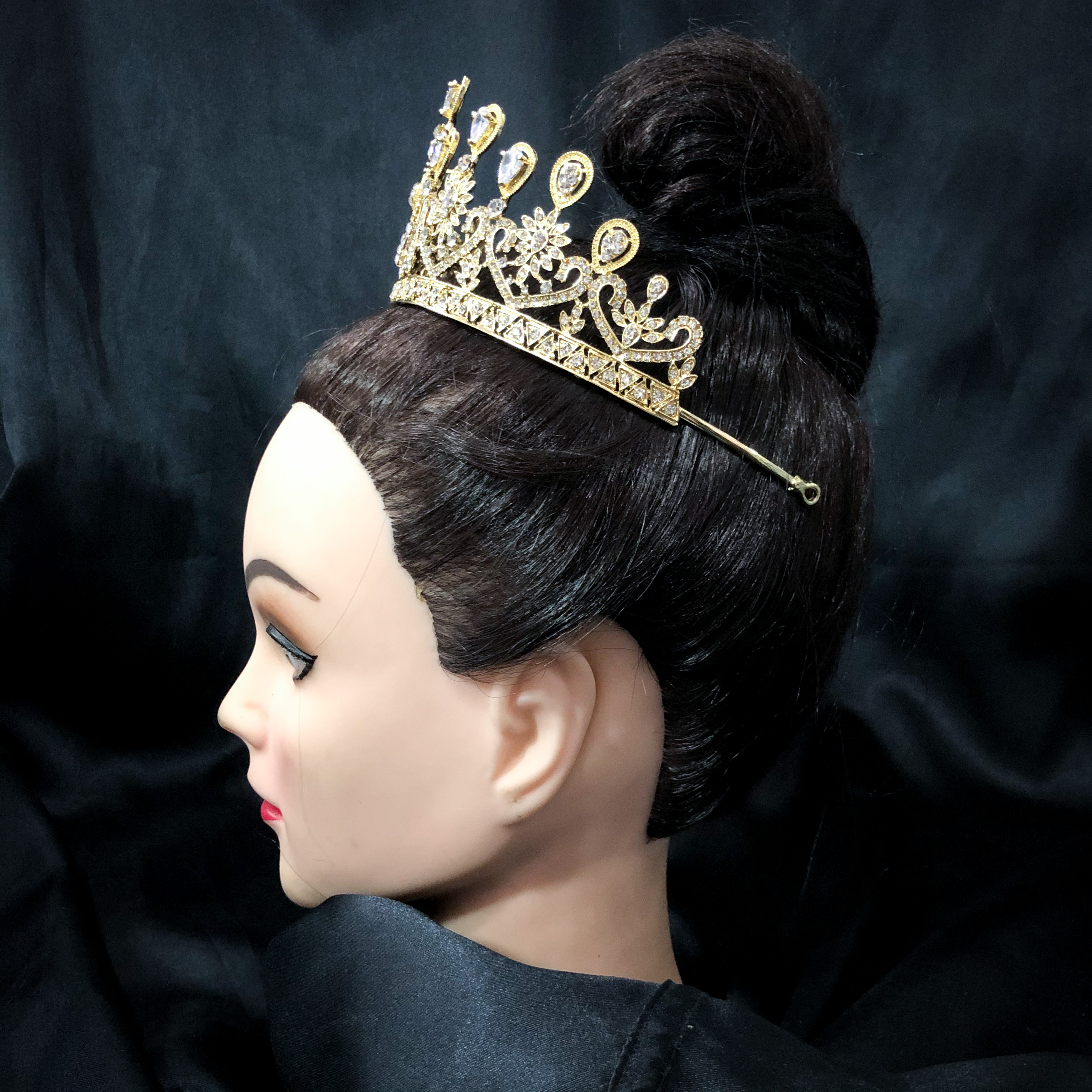 (พร้อมส่ง) เทียร่า 268 สีทอง มงกุฎนางงาม มงกุฎเจ้าหญิง งานสวย ปราณีต QCเพชรทุกเม็ด สินค้าพร้อมส่งจากไทย