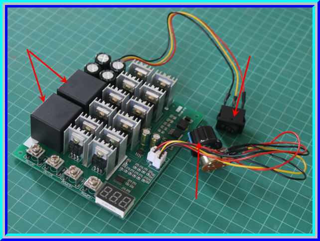 1x บอร์ดควบคุมความเร็วมอเตอร์ 3000W 60A 12-48Vdc กลับทางได้ (Motor Speed Control)