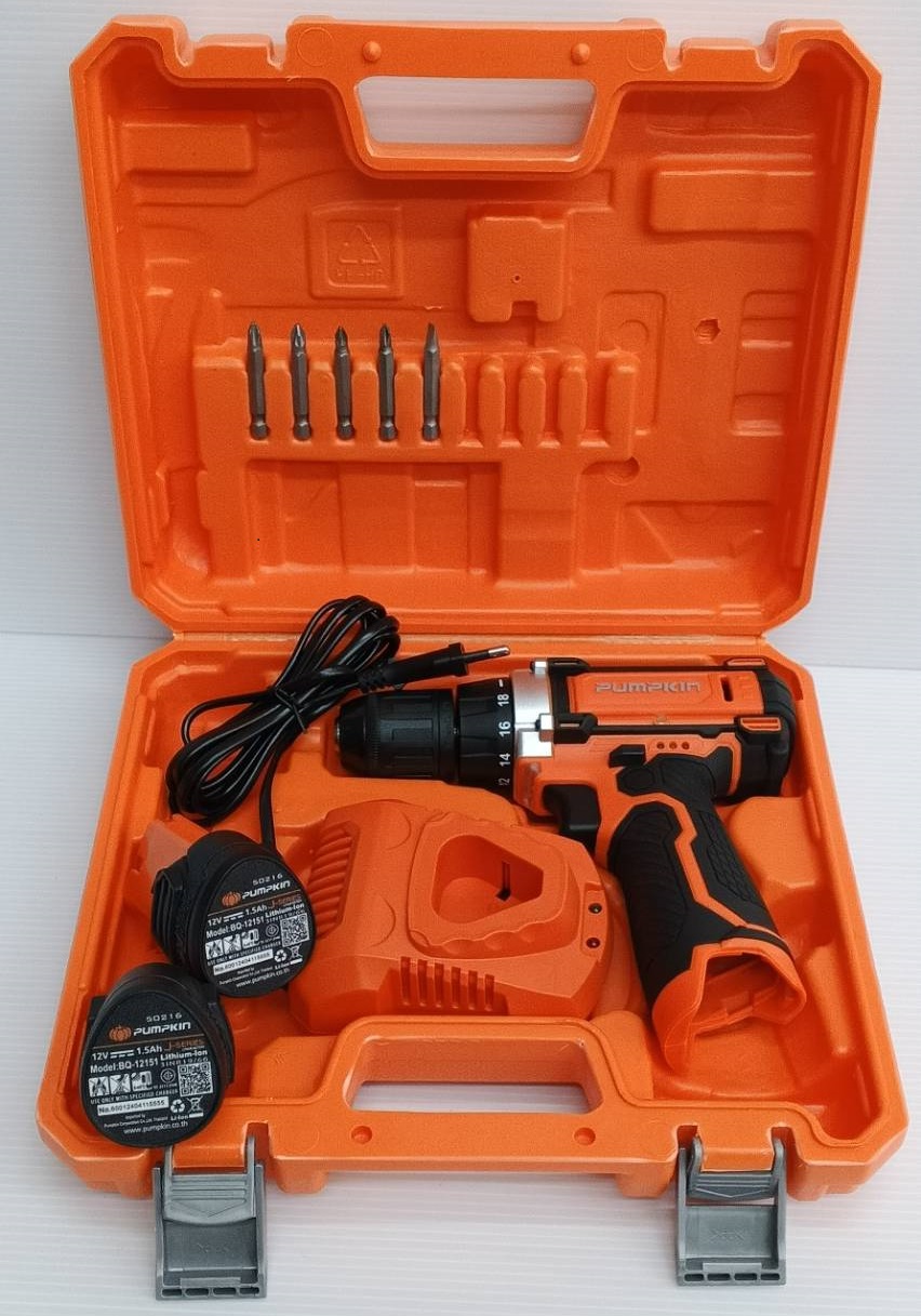 สว่านไขควงไร้สาย12V J-12D1501 PUMPKIN #50207