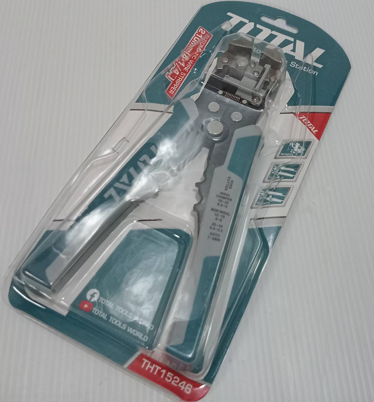 คีมปอกสายอัตโนมัติ ( ตัด ปอก ย้ำ ) รุ่น THT15246 Total