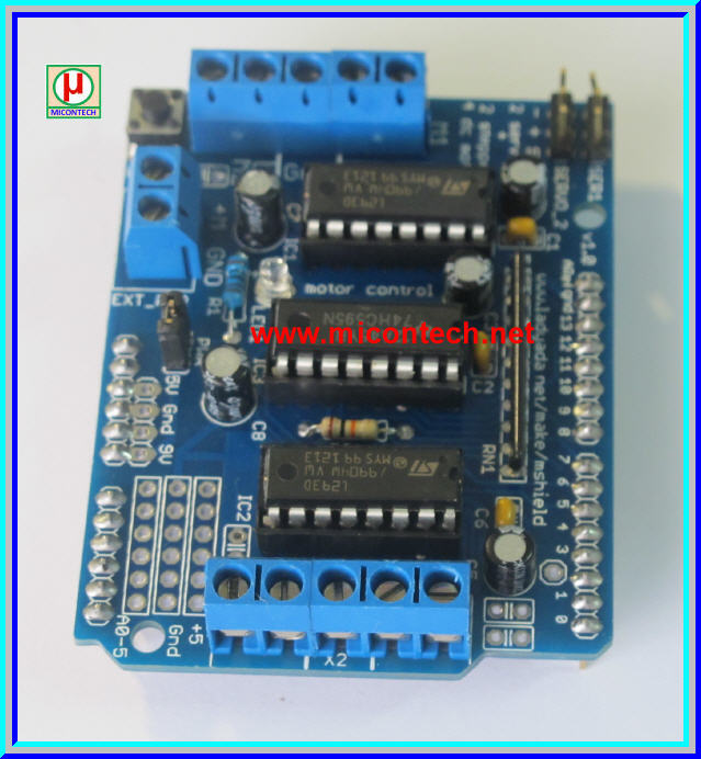 1x L293D Arduino Motor Drive Shield board