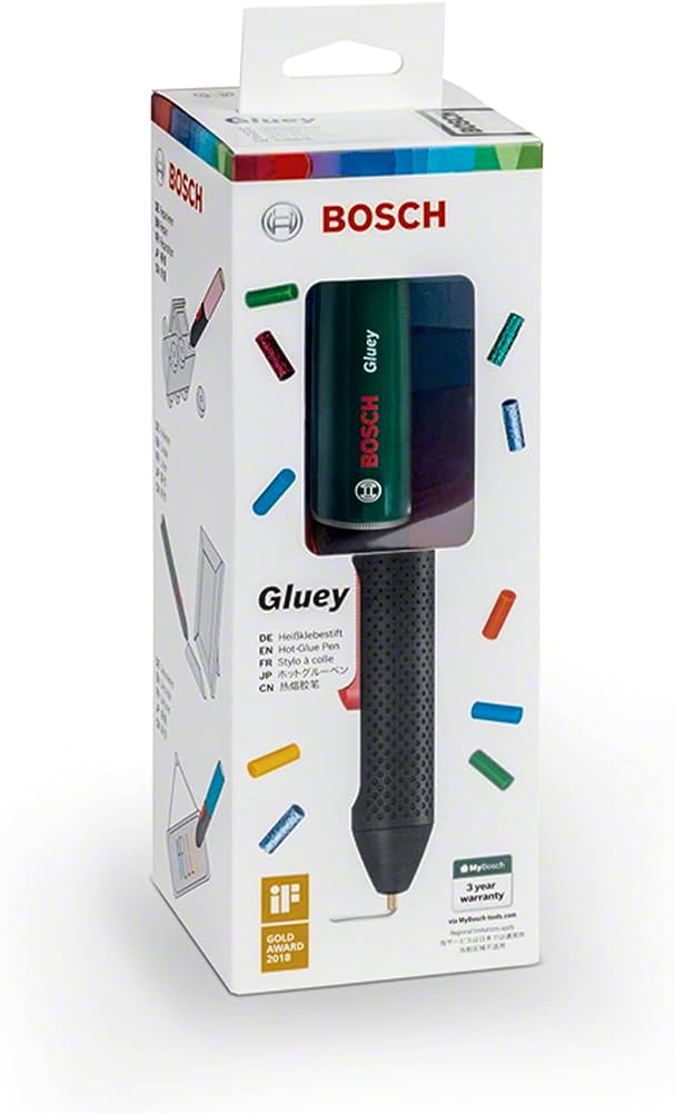 ปากกายิงกาวร้อนไร้สาย Gluey BOSCH สีเขียว Evergreen