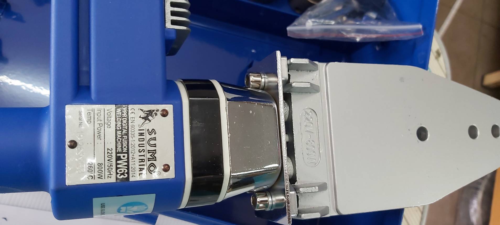 เครื่องเชื่อมท่อดิจิตอล P.E. PP-R รุ่น PW63 SUMO