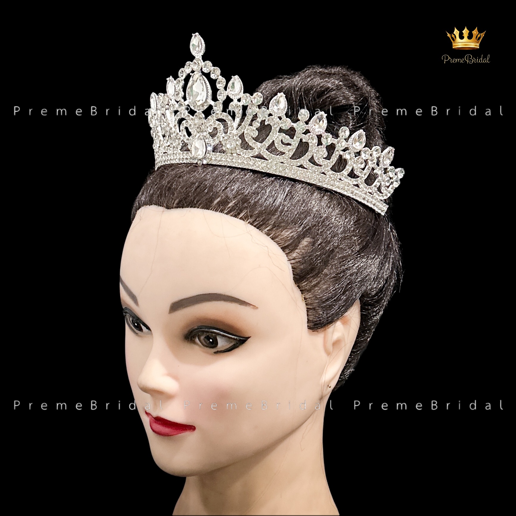 (พร้อมส่ง) เทียร่า 439 มงกุฎครึ่งหัว งานเจ้าสาว งานประกวด สวย ปราณีต QCเพชรทุกเม็ด สินค้าพร้อมส่งจากไทย