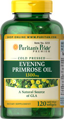 Puritan Evening Primrose Oil 1300 mg with GLA 120 Softgels