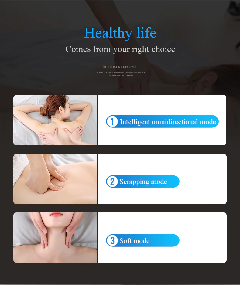 หมอนนวดคอไฟฟ้ารุ่นใหม่ นวดความร้อน 20 ลูกกลิ้ง 6 ปุ่มฟังก์ชั่น นวดคอ บ่า ไหล่ หลัง ขา ท้อง แขน แก้ปวดเมื่อย ROMI Massage Pillow Electric