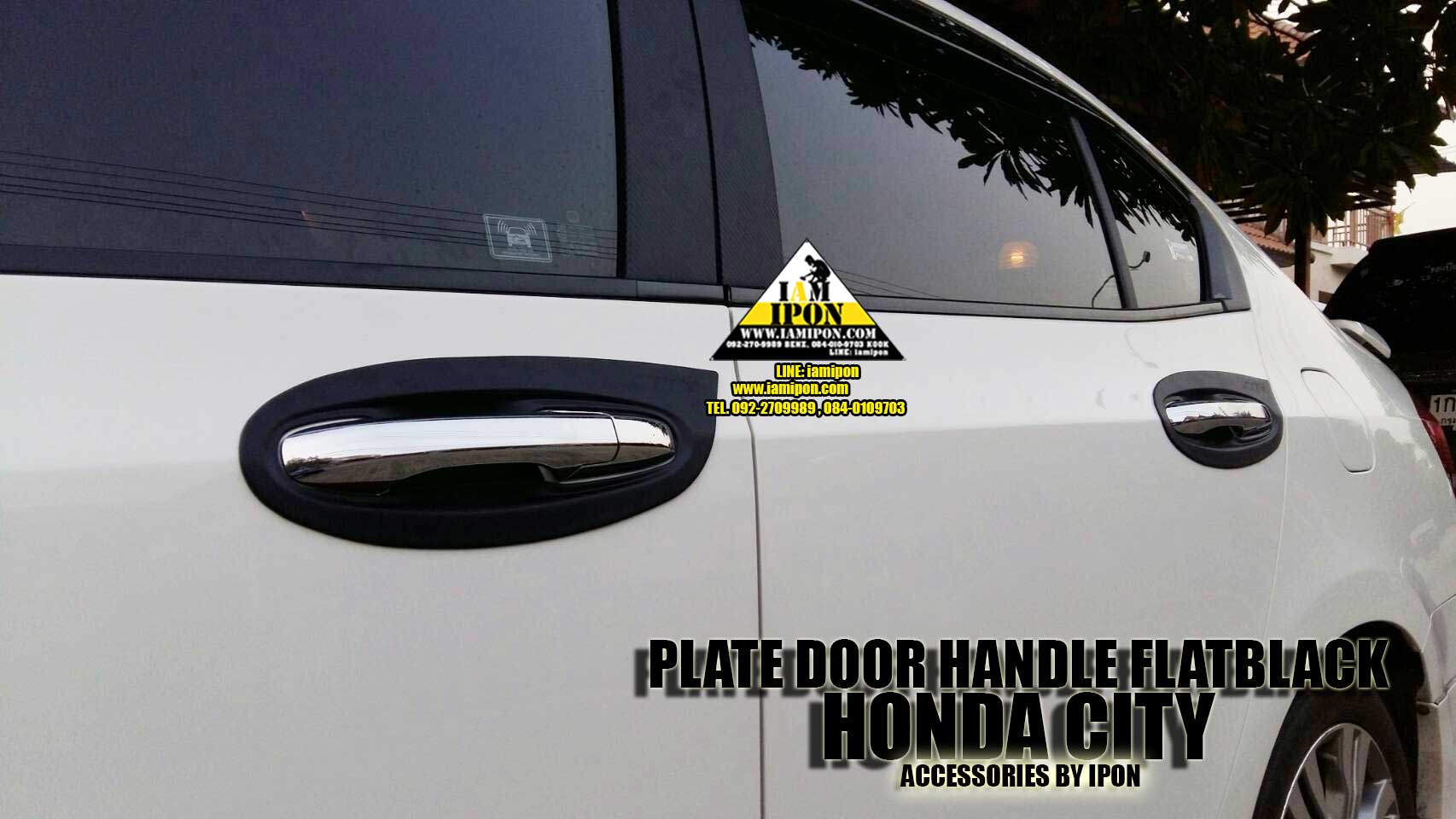 PLATE DOOR HANDLE HONDA CITY 2008-2012 FLATBLACK เบ้ารองมือเปิดดำด้านฮอนด้าซิตี้ 2008-2012