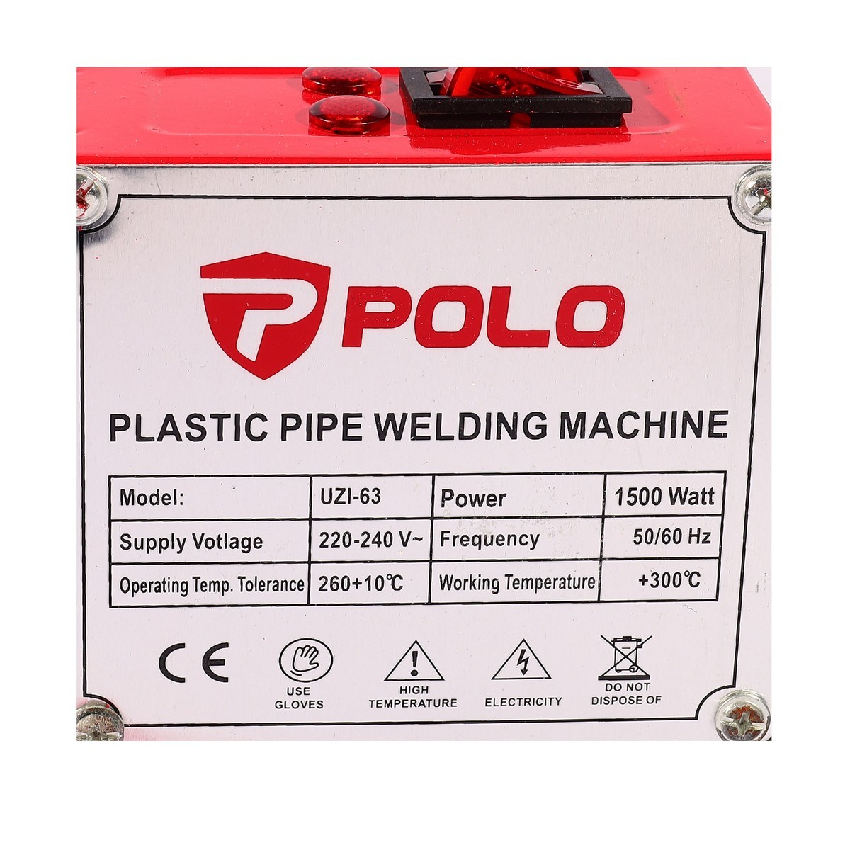 เครื่องเชื่อมท่อ P.E. PP-R รุ่น UZI-63 POLO