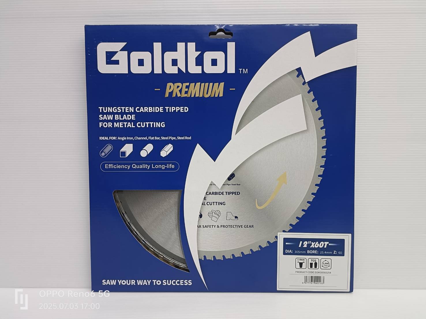 Goldtol ใบเลื่อยตัดเหล็ก ฟันTCT 12"x60T G-71364