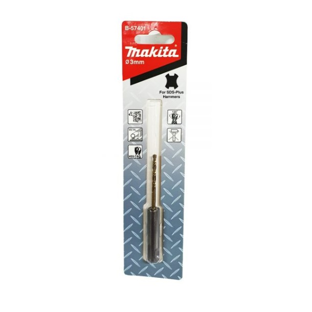 ดอกเจาะเหล็ก HSS-TIN 3x90mm.MAKITA SDS-Plus