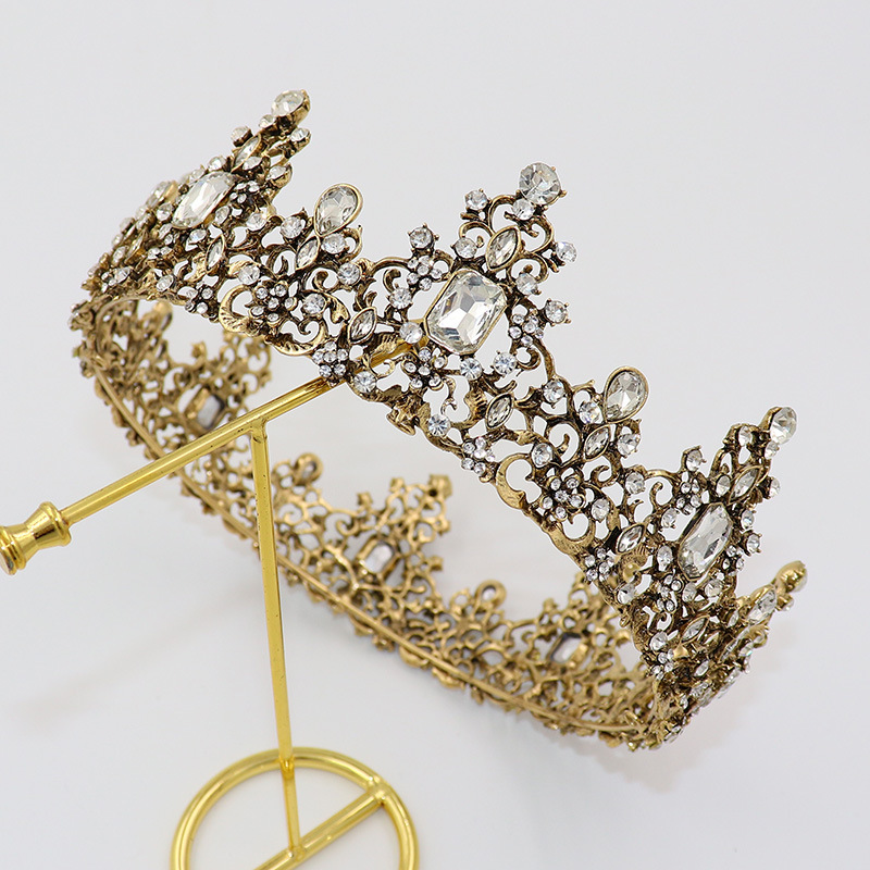 (พร้อมส่ง) มงกุฏ 066 สีวินเทจ+เพชรขาว มงกุฎนางงาม มงกุฎเจ้าชาย มงกุฎสไตล์วินเทจ งานสวย QCเพชรทุกเม็ดไมมีหลุด