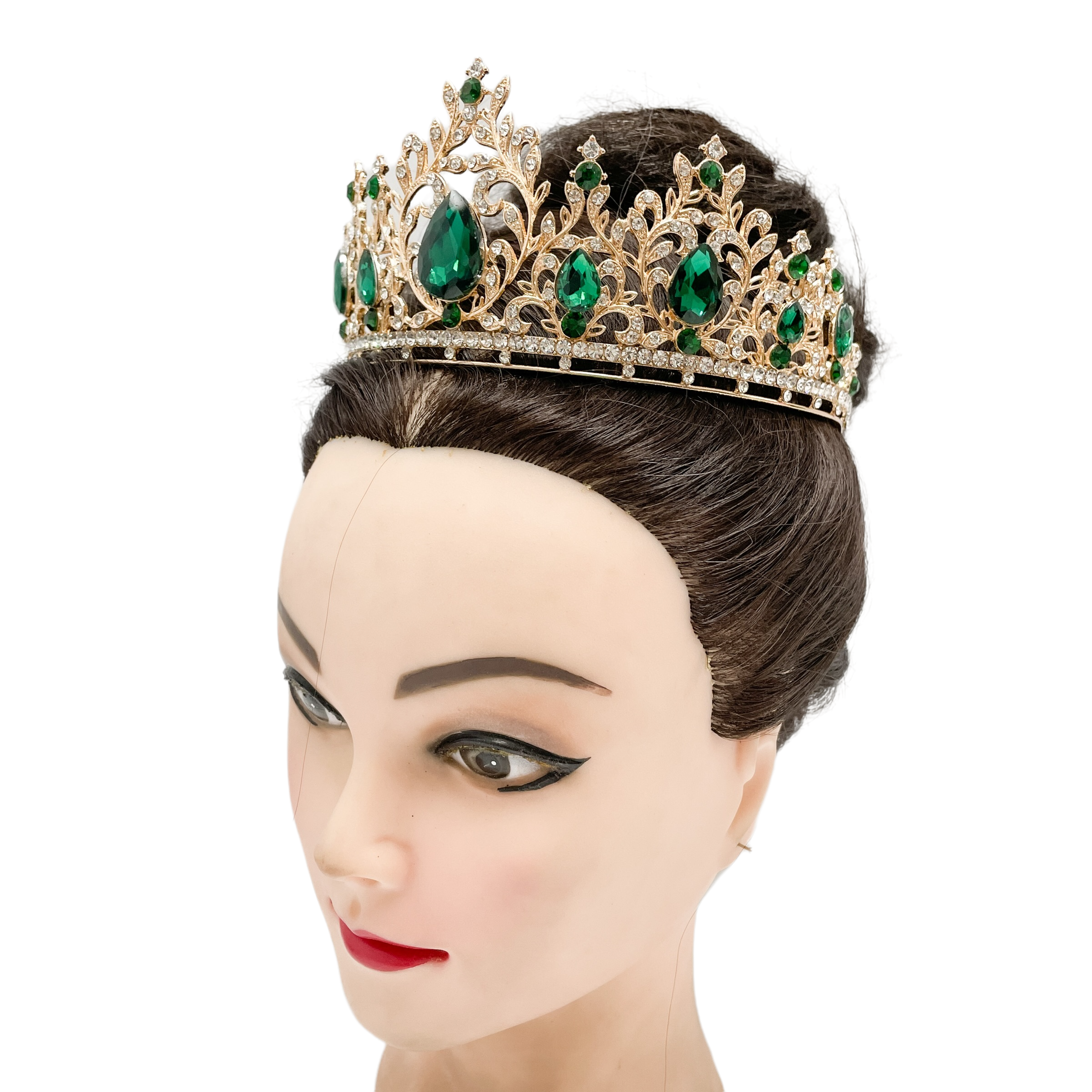 (พร้อมส่ง) เทียร่า 352 สีเขียว งานสวย ปราณีต QCเพชรทุกเม็ดสินค้าพร้อมส่งจากไทย