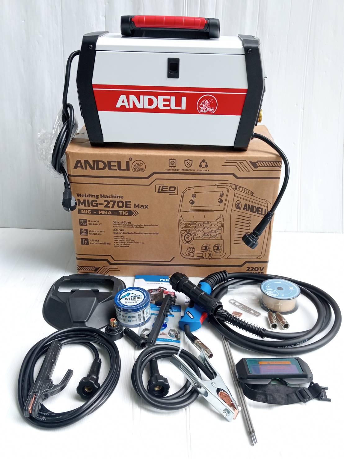 เครื่องเชื่อม160A MIG-270E MAX หน้าจอLED ปรับไฟแสดงผล ANDELI