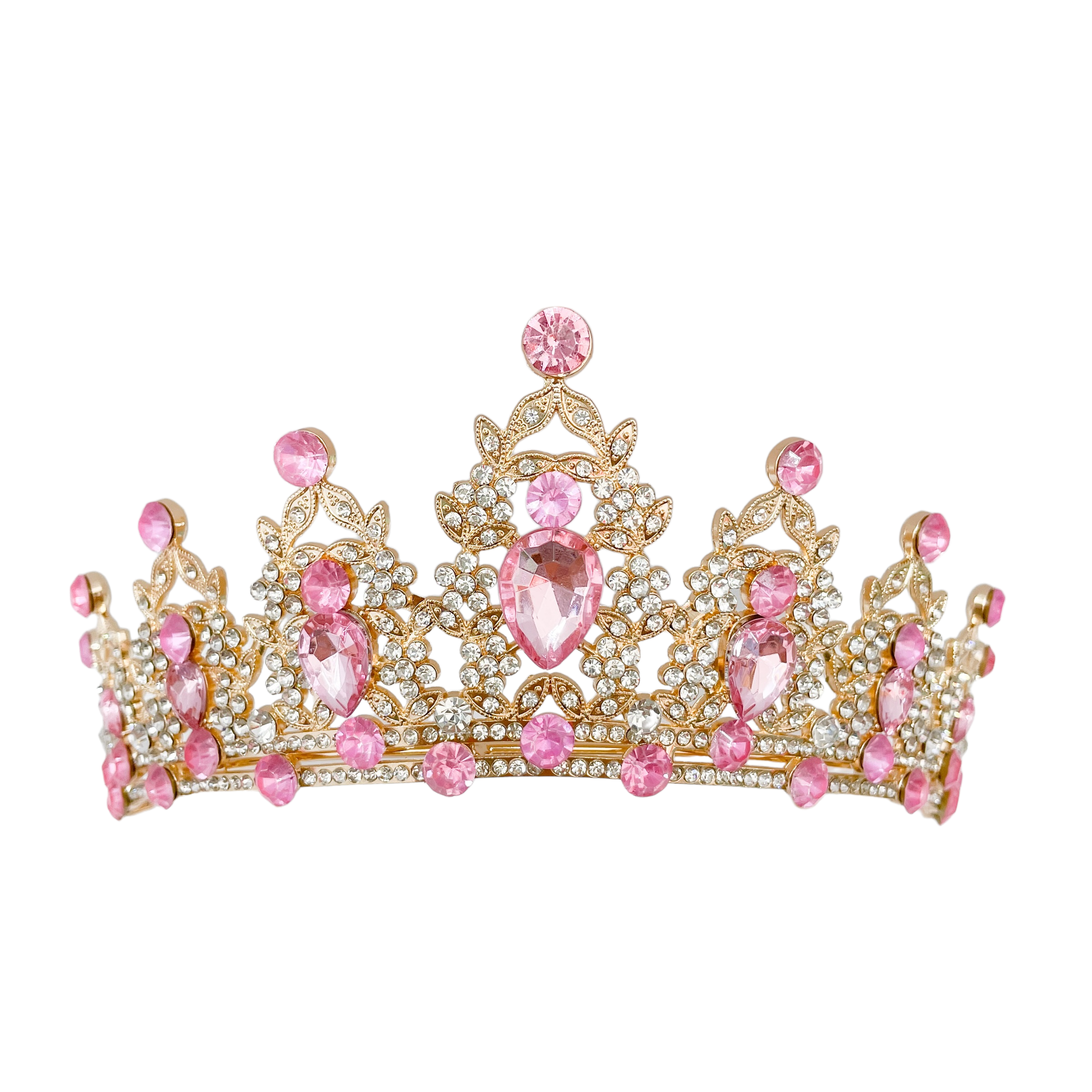 (พร้อมส่ง) เทียร่า 146 สีทอง-ชมพู งานสวย ปราณีต QCเพชรทุกเม็ด สินค้าพร้อมส่งจากไทย