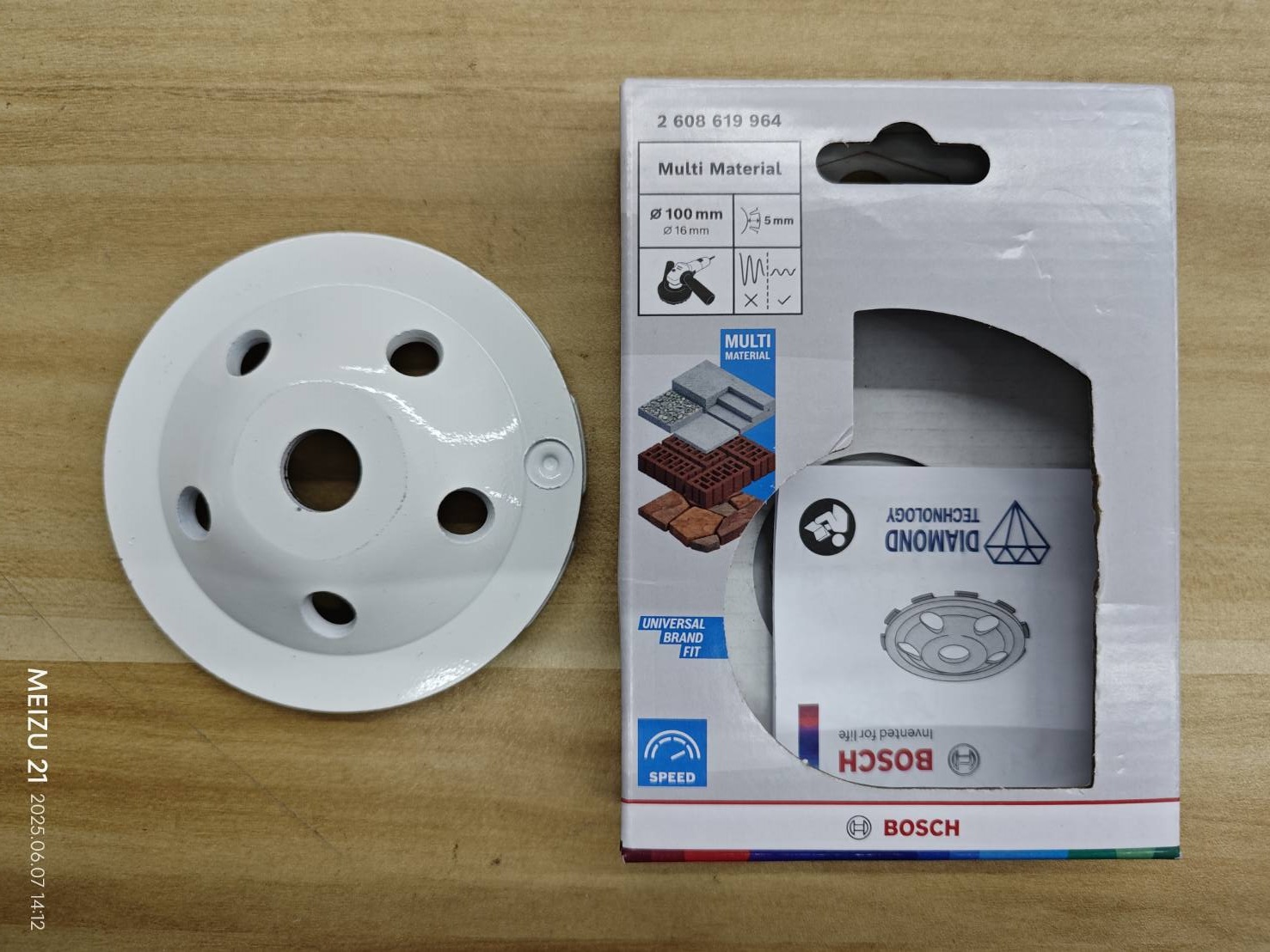 ถ้วยขัดเพชร 4นิ้ว BOSCH 2608619964