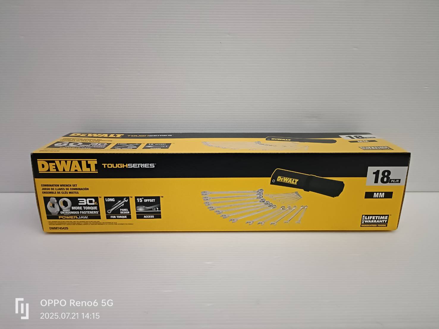 DEWALT ชุดประแจแหวนข้าง 18 ชิ้น 6-24 มม. รุ่น DWMT45429 ซองผ้า