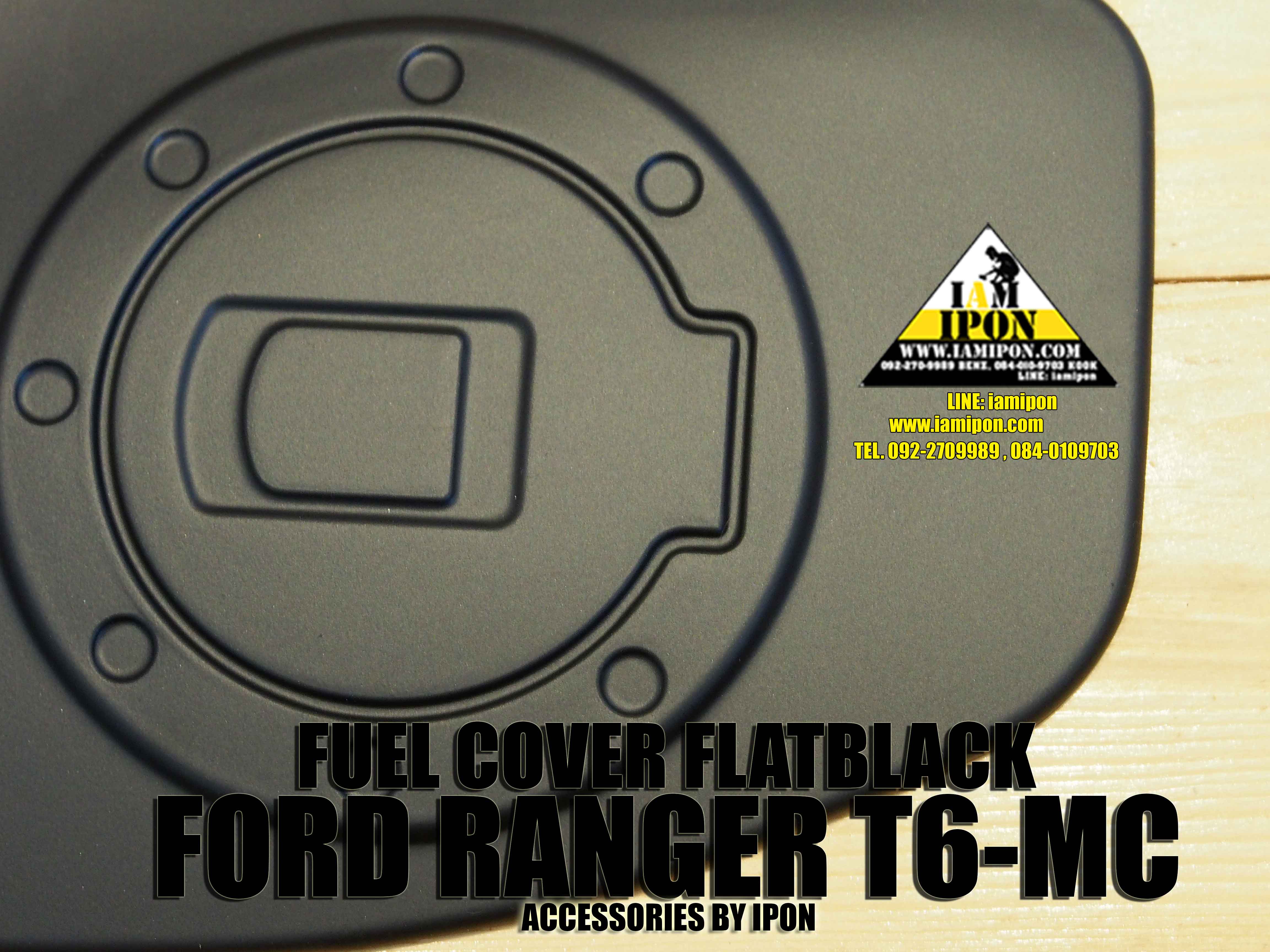 FUEL COVER FORD RANGER T6-MC FLATBLACK ครอบฝาถังน้ำมันฟอร์ดเรนเจอร์ดำด้าน T6-MC