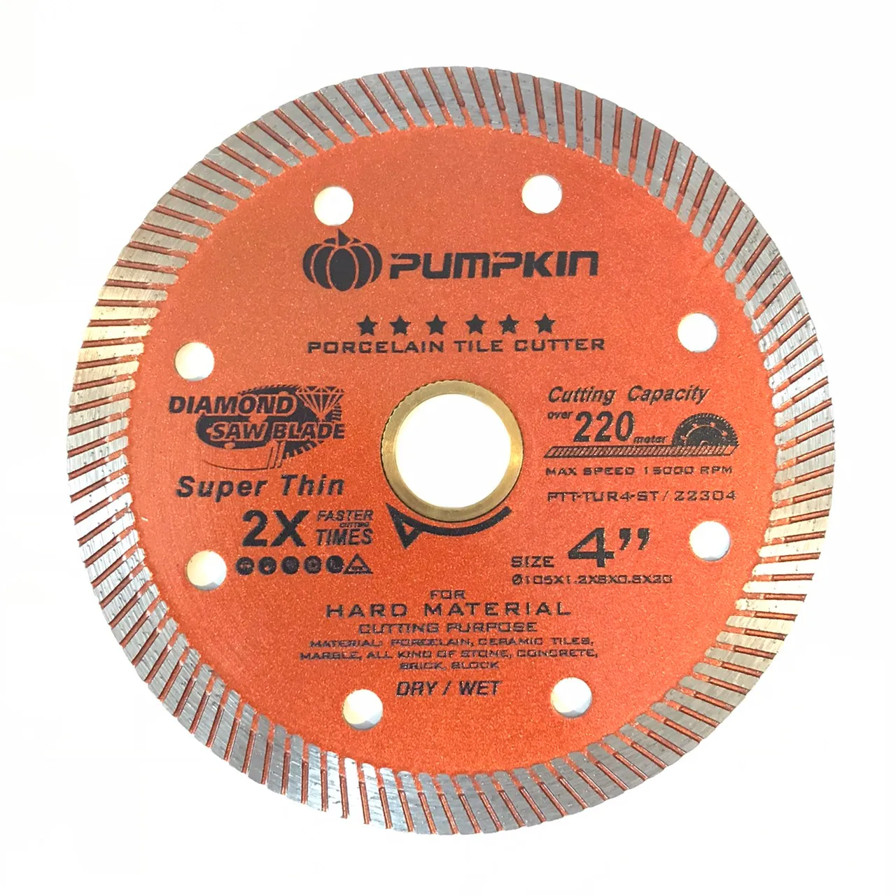 ใบตัดกระเบื้อง ใบตัดเพชร Super Thin PUMPKIN รุ่น PTT-TUR4-ST 4นิ้ว หนา0.8มม. 2in1