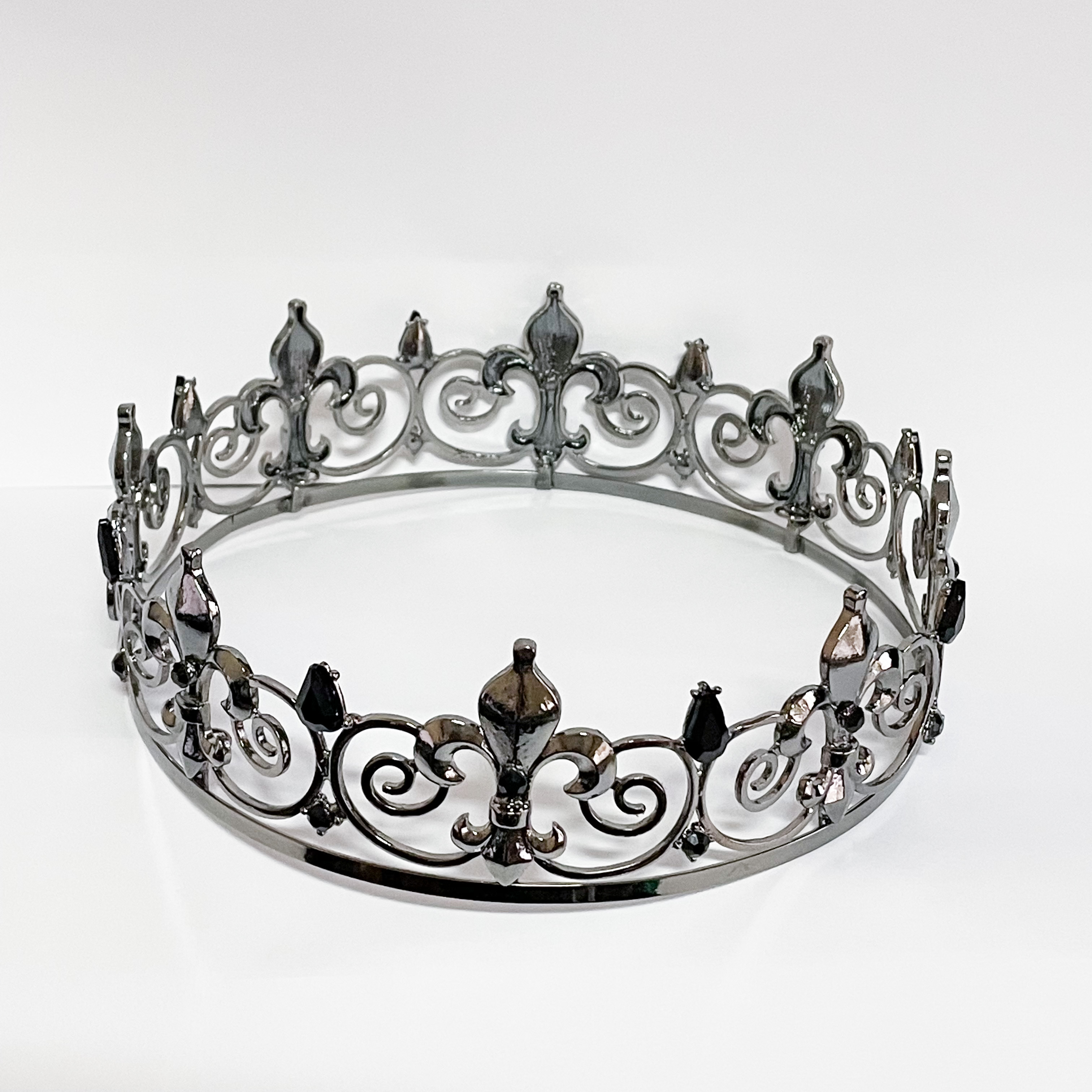 (พร้อมส่ง) มงกุฏผู้ชาย 026 สีดำ มงกุฎผู้ชาย มงกุฎเจ้าชาย งานสวย ปราณีต QCเพชรทุกเม็ด