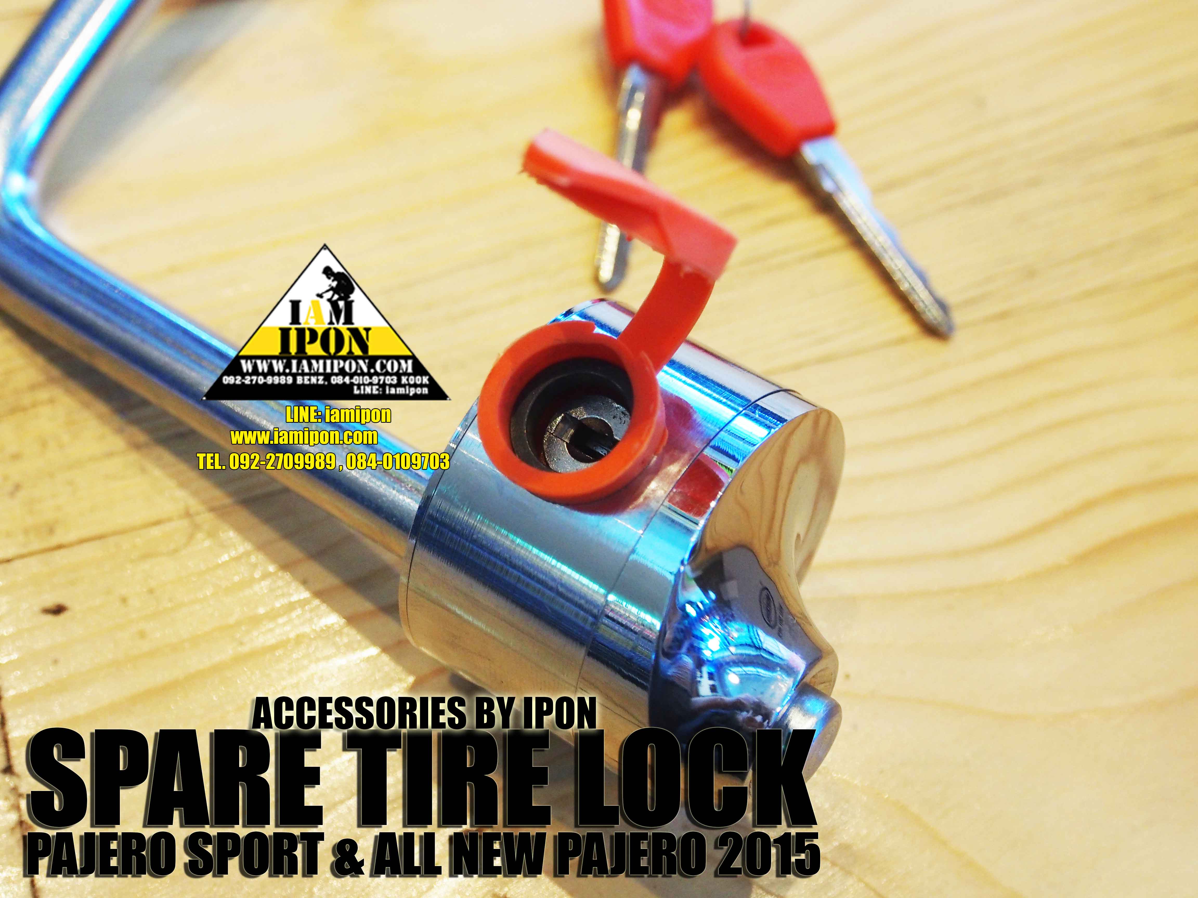 SPARE TIRE LOCK PAJERO SPORT 2015 ล็อคยางอะไหล่ ปาเจโร่สปอร์ต 2015