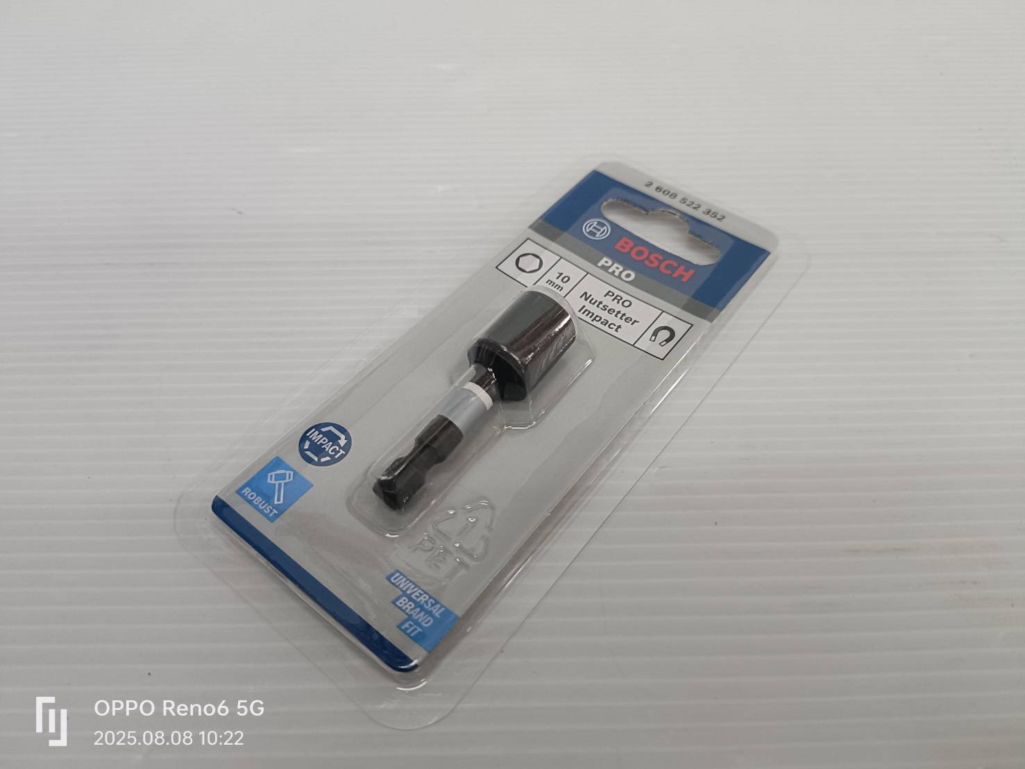 BOSCH ดอกไขควงหัวบล็อก แม่เหล็ก เบอร์10 2608522352 I PRO Nutsetter Impact, 10 x 50 mm