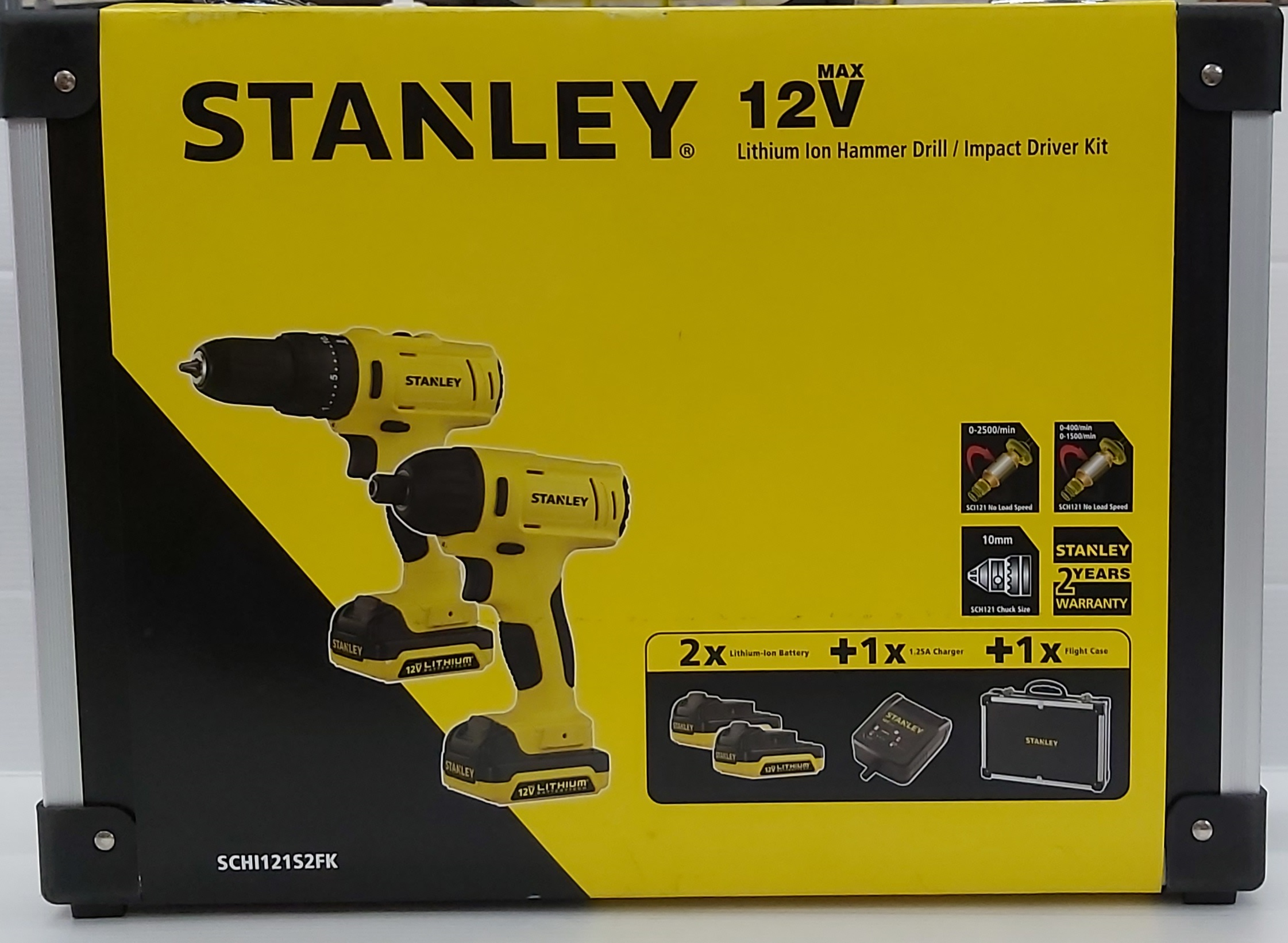 ชุดคอมโบ้สว่านกระแทกไร้สาย+สว่านไขควงไร้สาย12V SCHI121S2FK STANLEY