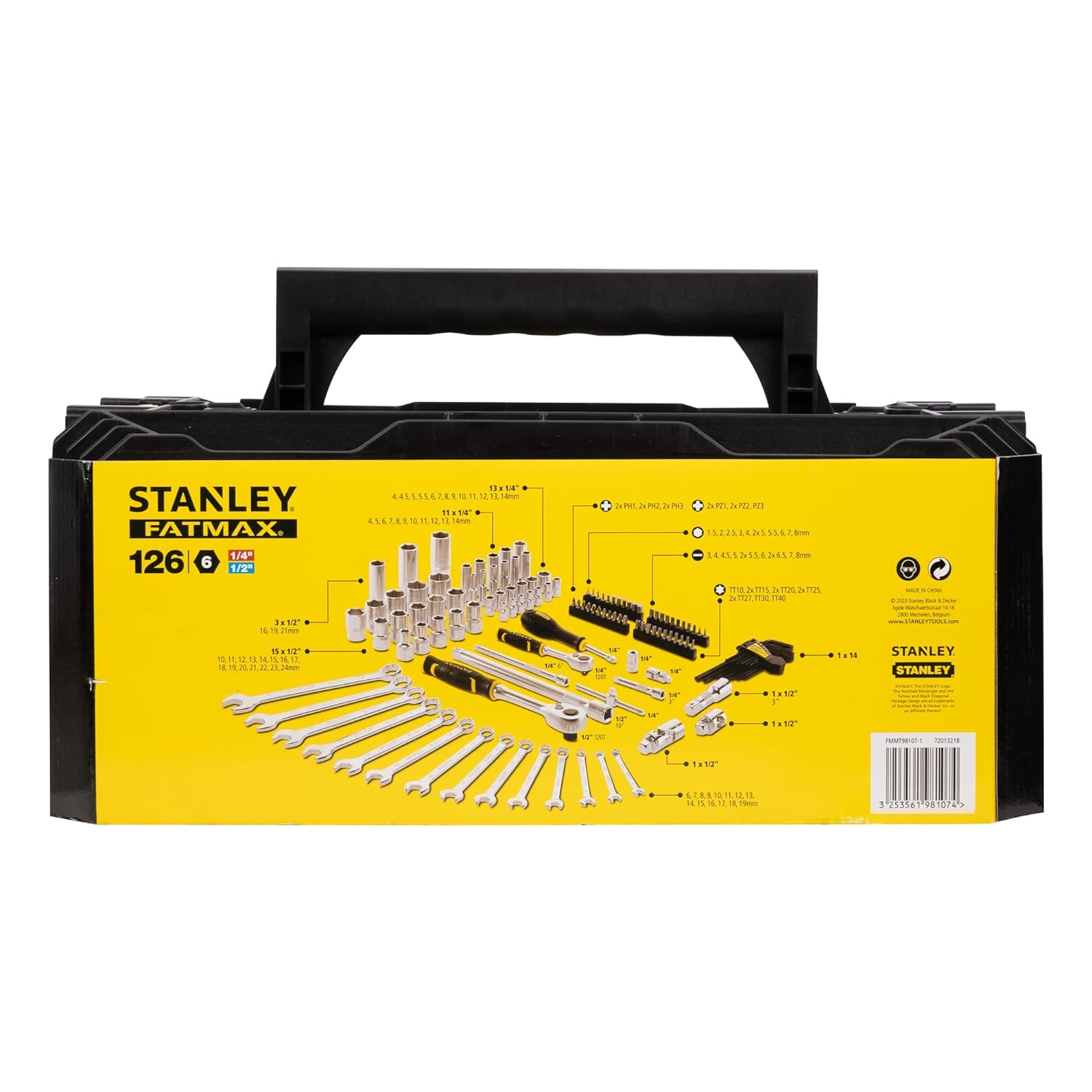 STANLEY รุ่น FMMT98107-1 ชุดเซท Mechanical Tools STANLEY FATMAX แบบกล่องลิ้นชัก 3 ชั้น