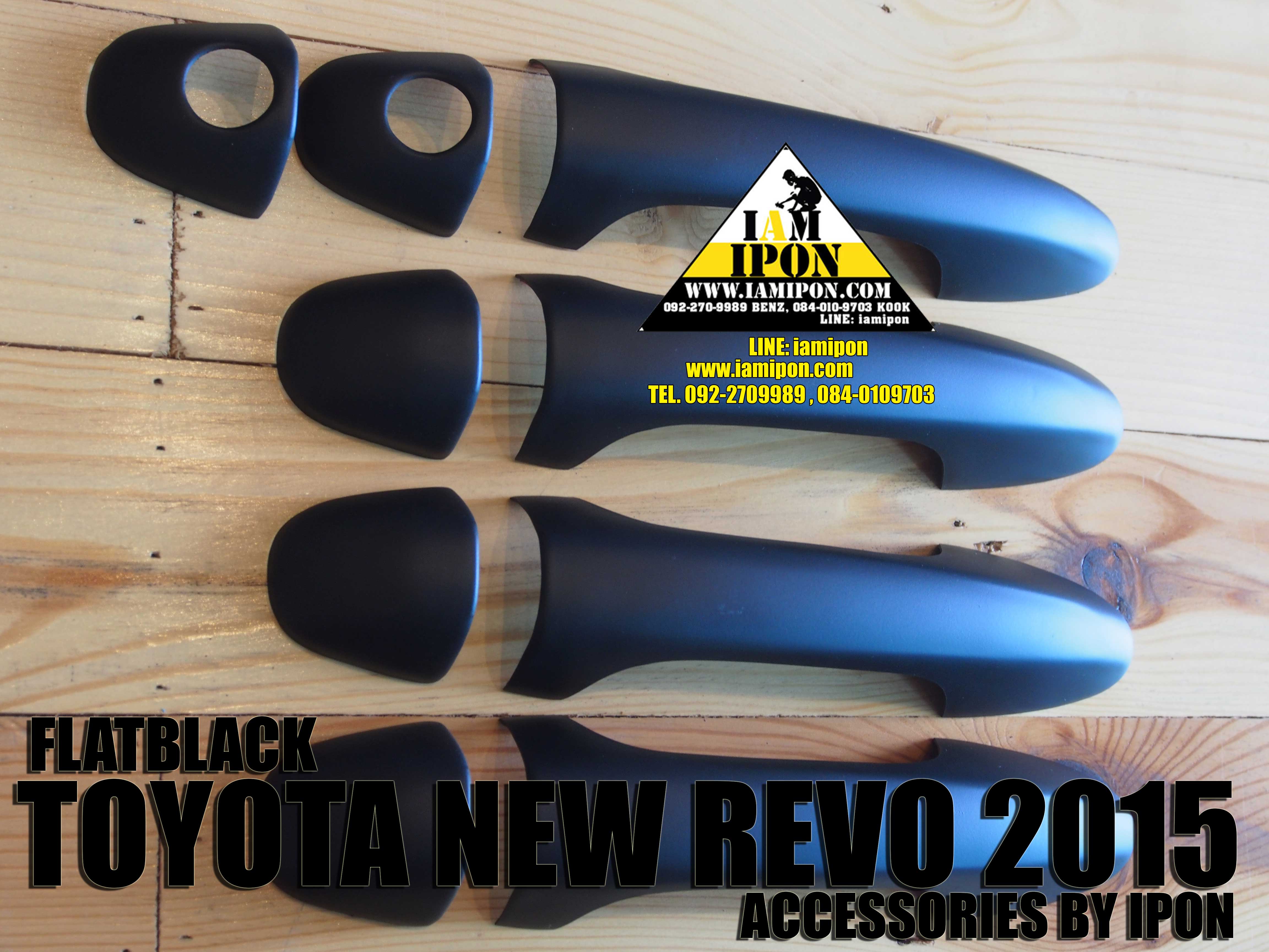 DOOR HANDLE TOYOTA REVO 2015 FLATBLACK ครอบมือจับดำด้านโตโยต้ารีโว่ใหม่ 2015