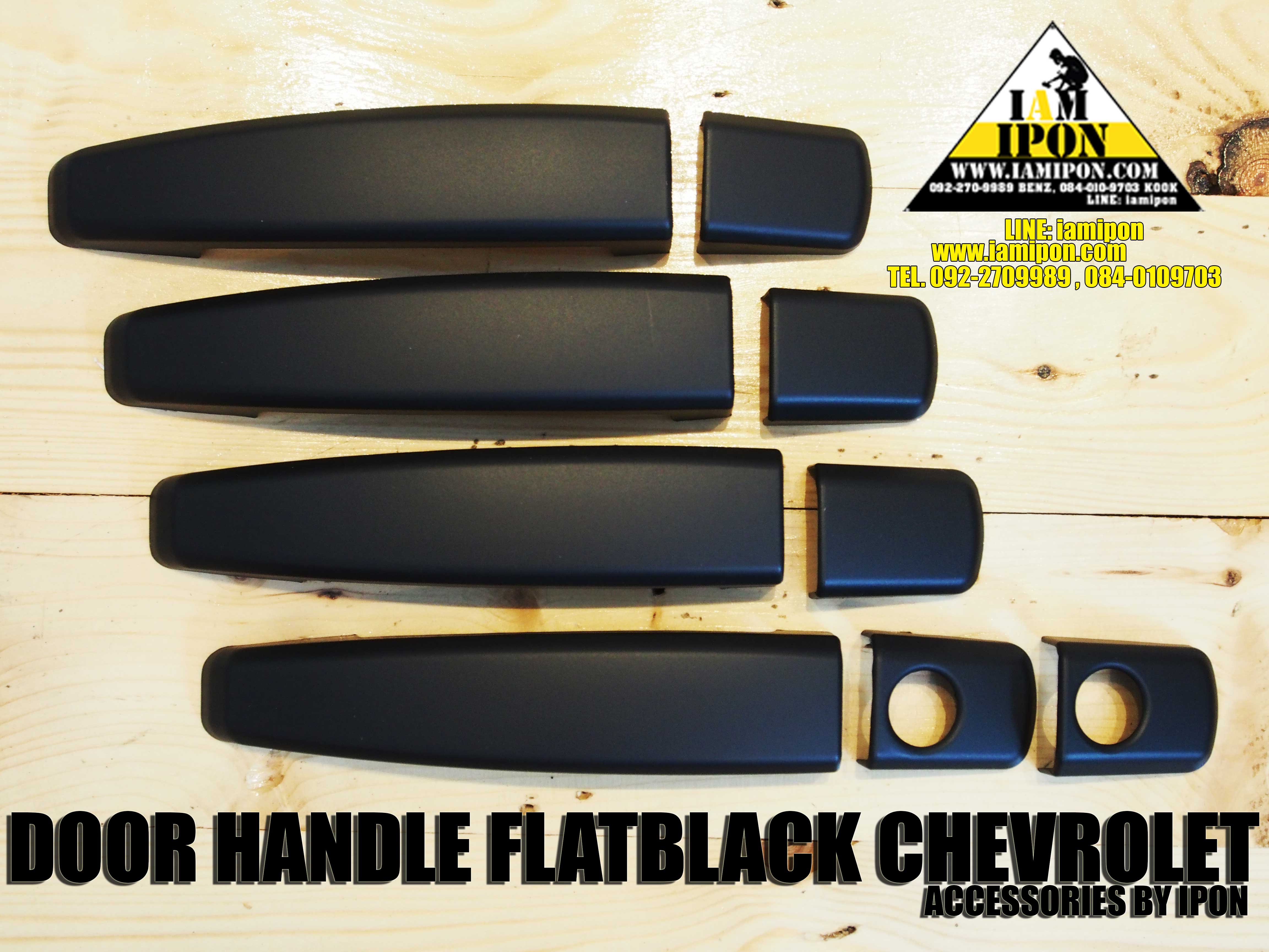 DOOR HANDLE FLATBLACK CHEVROLET ครอบมือจับดำด้านเชฟโรเลตทุกรุ่น