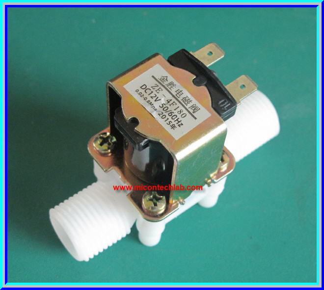 1x วาล์วน้ำแม่เหล็กโซลินอยด์ 12Vdc ขนาด 1/2 นิ้ว Solenoid valve