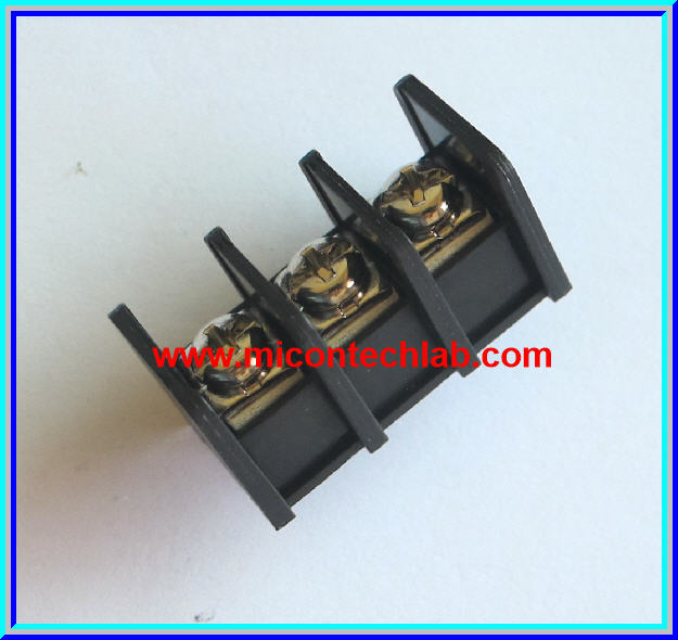 1x Terminal Block Connector 3 Pins 300V/25A Pitch 10.00mm Barrier Type