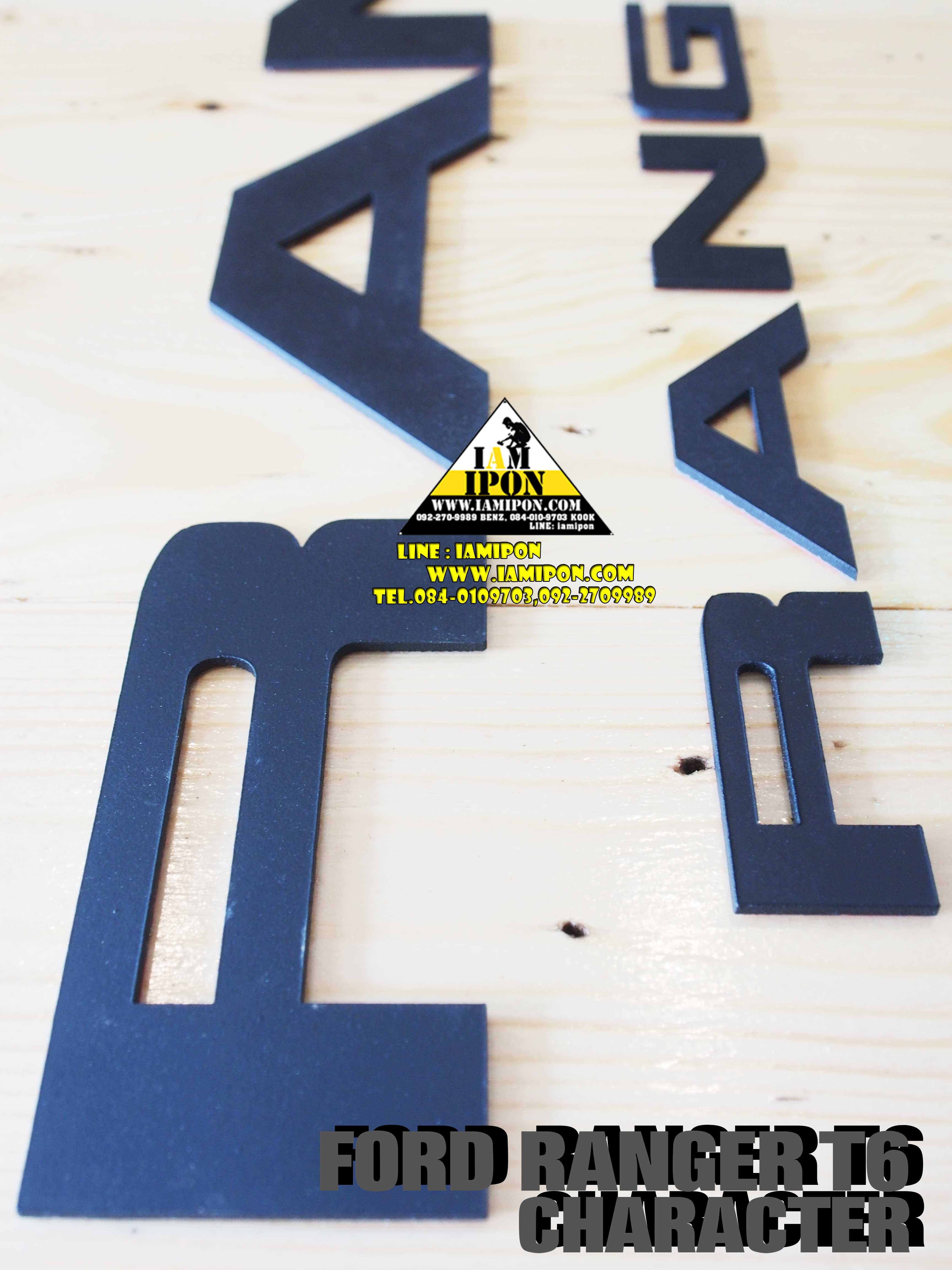 FORD RANGER T6 CHARACTER FLATBLACK ตัวอักษรฟอร์ดเรนเจอร์ T6 ดำด้าน