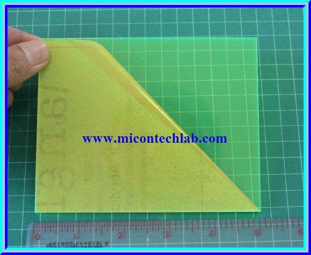1x แผ่นอะคริลิคสีเขียวใส 4x5 นิ้ว หนา 3 มม (Acrylic Sheet)