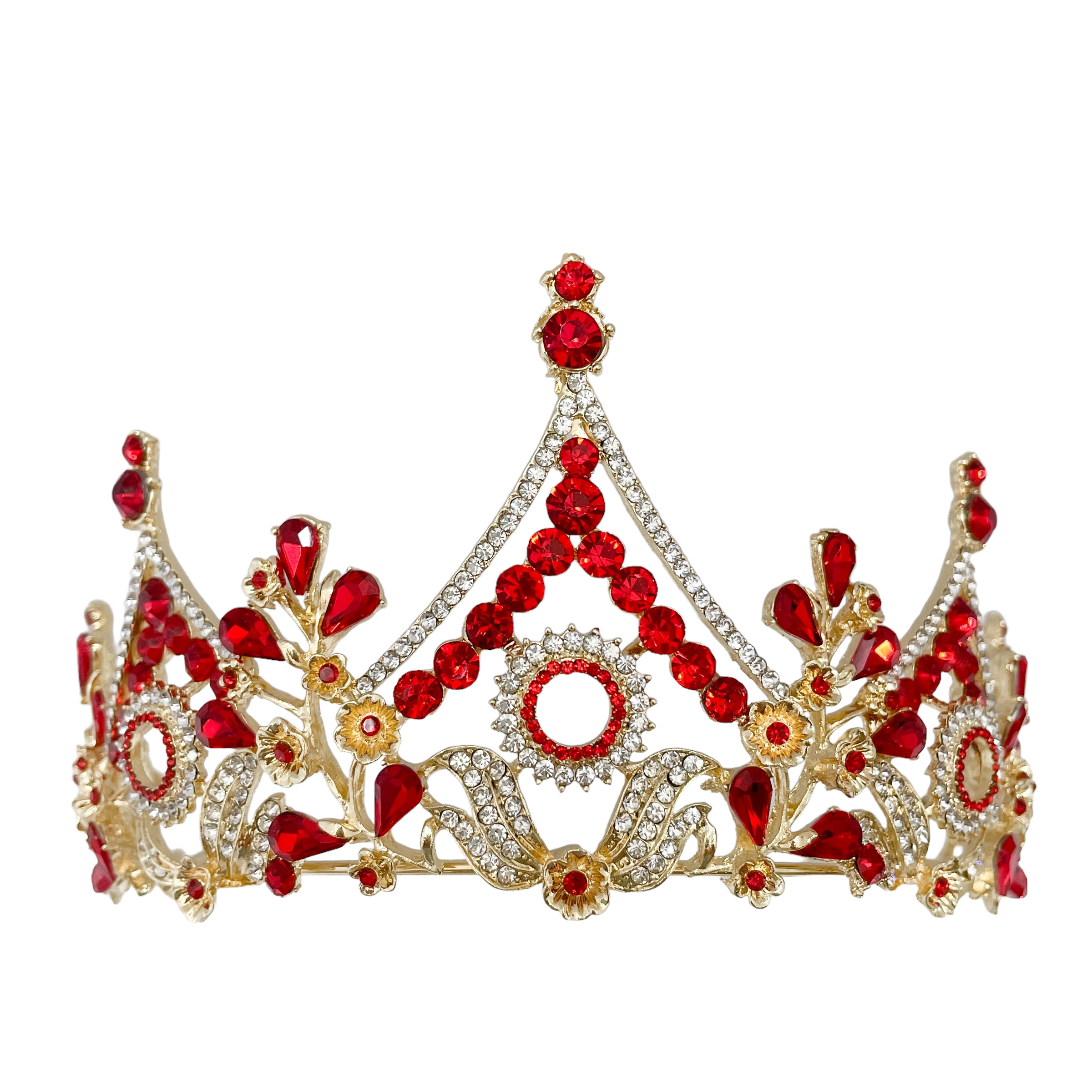 (พร้อมส่ง) เทียร่า 362 สีแดง งานสวย ปราณีต QCเพชรทุกเม็ด สินค้าพร้อมส่งจากไทย