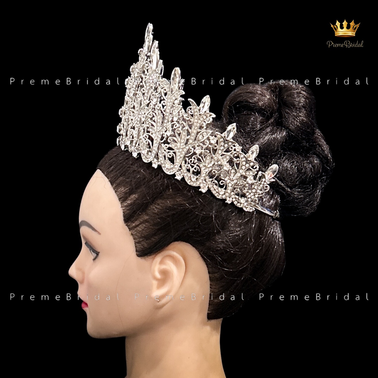 (พร้อมส่งจากไทย) มงกุฏ 138 ขนาดใหญ่ไซส์นางงาม งานสวย งานโลหะฐานกลมปรับขนาดได้ ส่งด่วน ส่งจาก จ.อุบลราชธานี