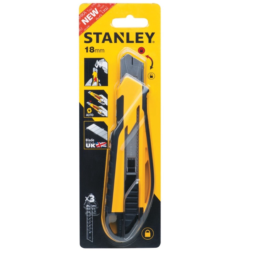 STANLEY มีดคัตเตอร์ 18MM TPR AUTO LOAD SNAP OFF รุ่น STHT10270-8