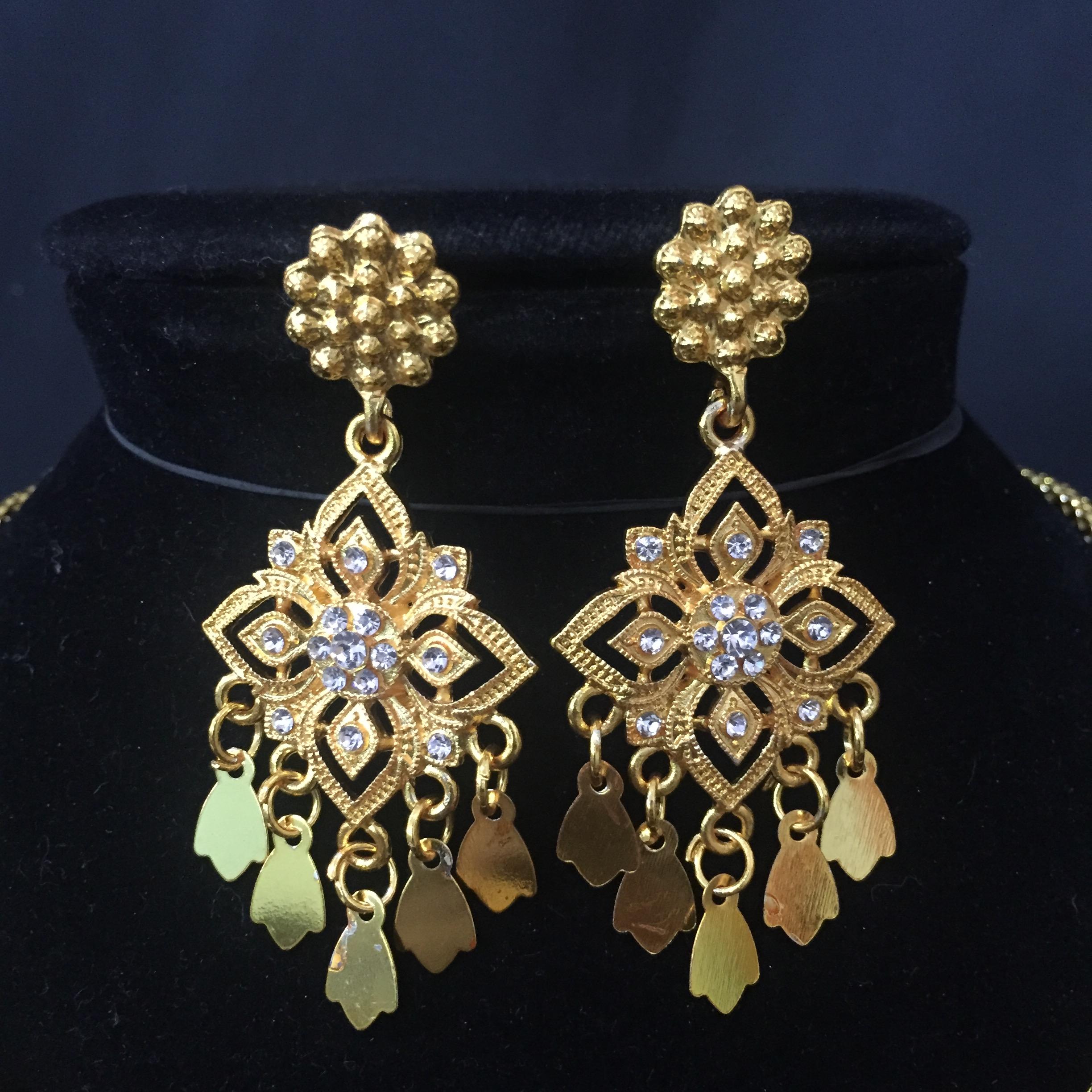 (พร้อมส่ง) เครื่องประดับไทยสร้อยคอ+ต่างหู 052 (เข็ม)