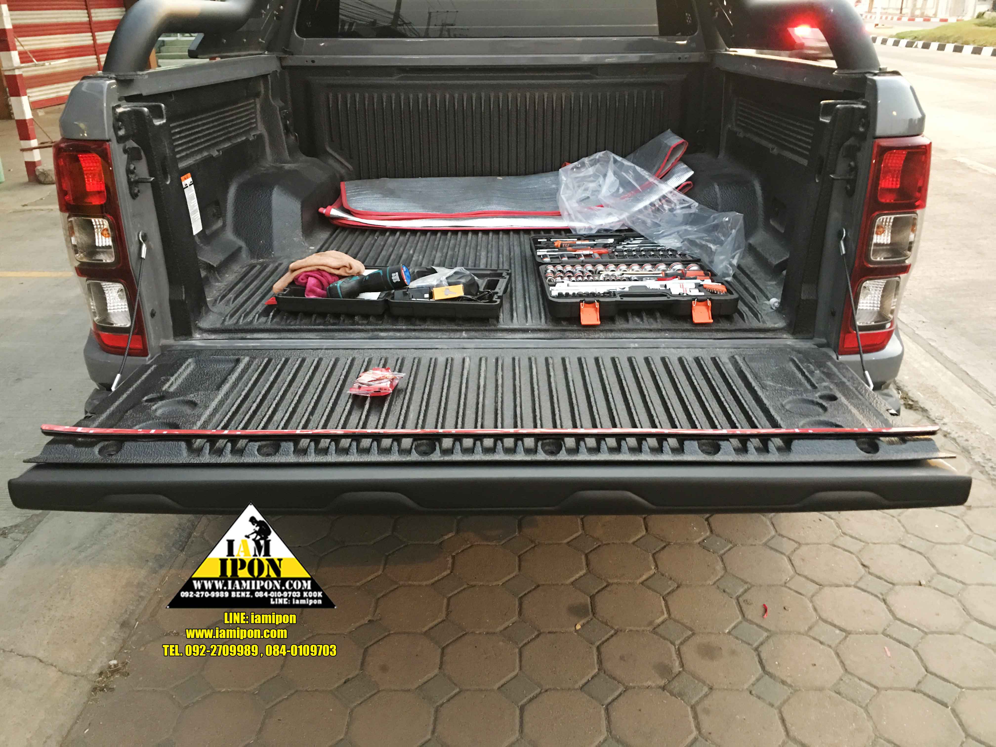 EGDE PROTECTOR PICKUP FULL FORD RANGER RAPTER FLATBLACK กันรอยขอบกระบะดำด้านฟอร์ดเรนเจอร์แร็ปเตอร์