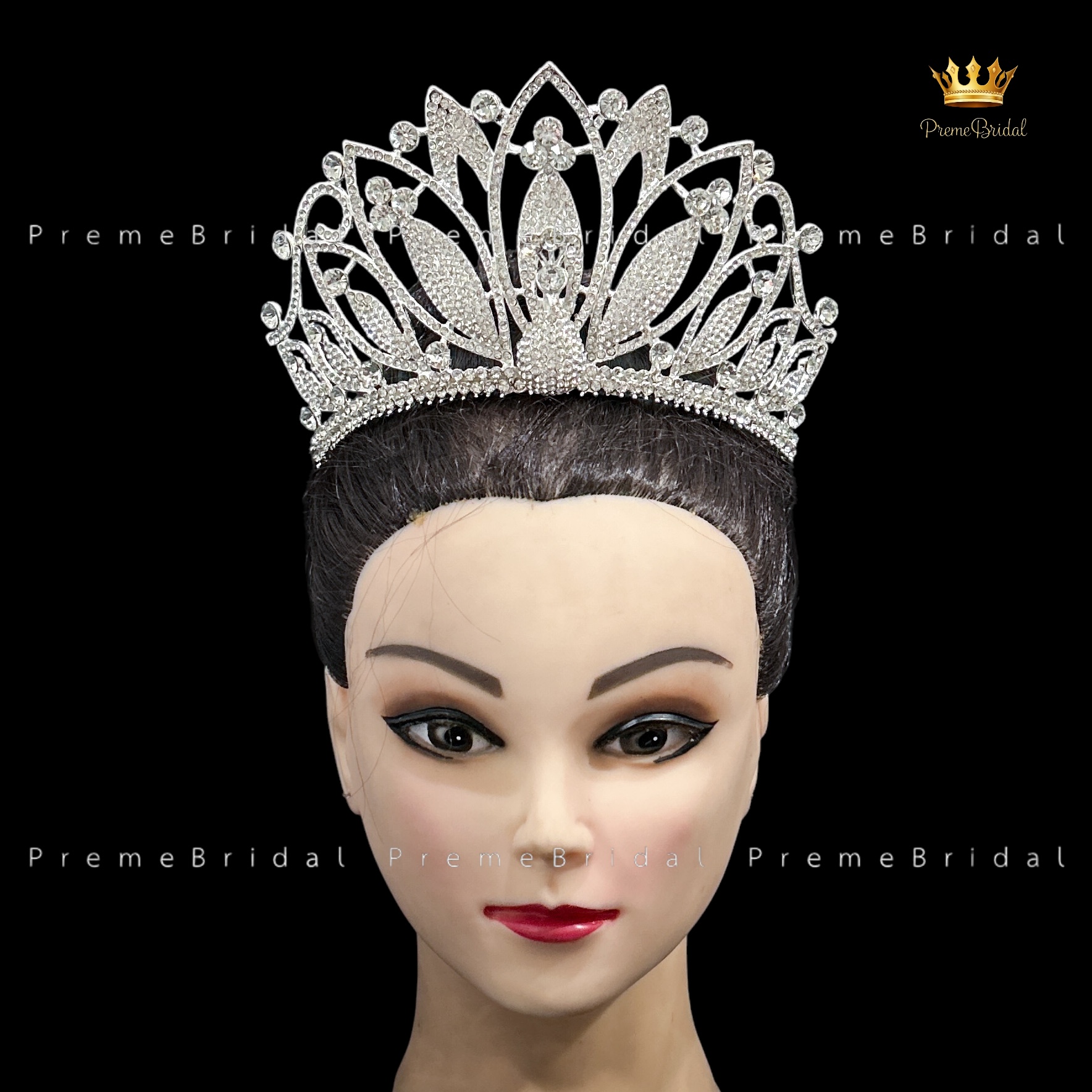 (พร้อมส่ง) เทียร่า 447 มงกุฎครึ่งหัว ไซส์นางงาม ขนาดใหญ่ สวย ปราณีต QCเพชรทุกเม็ด สินค้าพร้อมส่งจากไทย