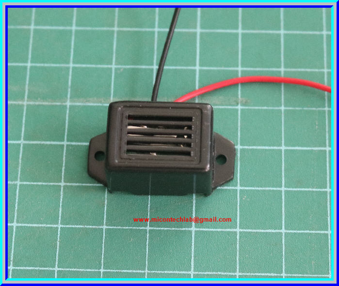 1x บัชเซอร์สัญญาณเสียงเตือน 12 Vdc สีดำ Buzzer Alarm