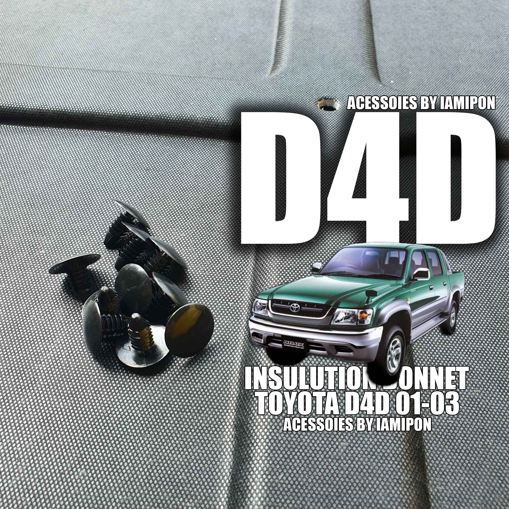 แผ่นกันความร้อนฝากระโปรงหน้าโตโยต้าดีโฟร์ดี 2001-2003 INSULATION BONNET TOYOTA D4D 2001-2003