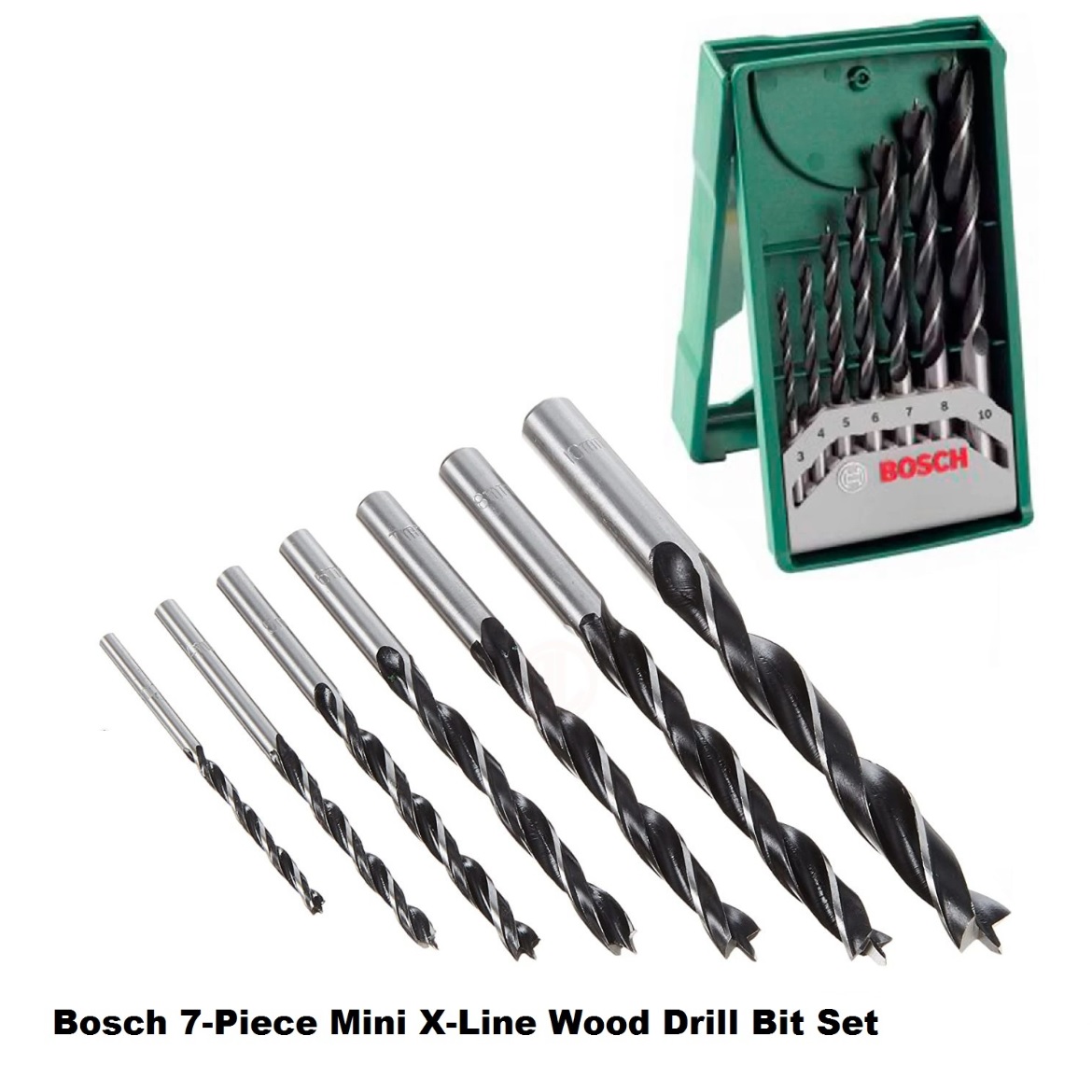 BOSCH ชุดดอกเจาะไม้ 7 ดอก/ชุด Mini-X-Line wood รุ่น 2607019580