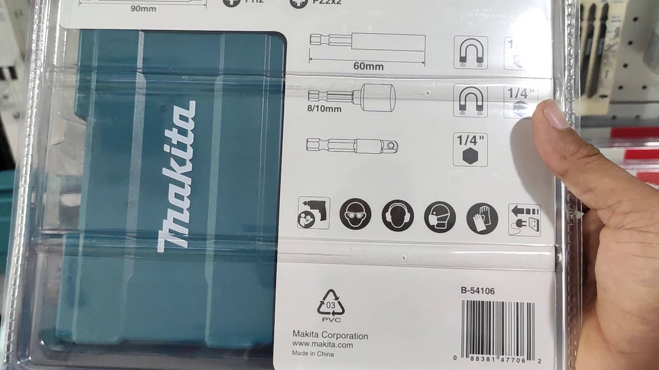 ชุดดอกไขควง 38 ชิ้น พร้อมกล่อง รุ่น B-54106 MAKITA